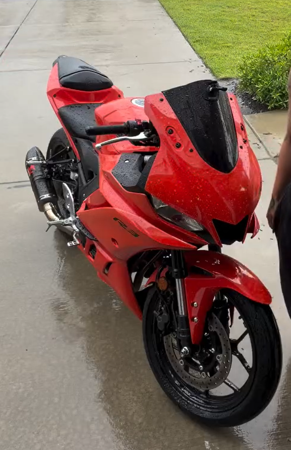 Amotopart 2019-2021 Yamaha YZF-R3 R25 Orange Black Fairing Kit