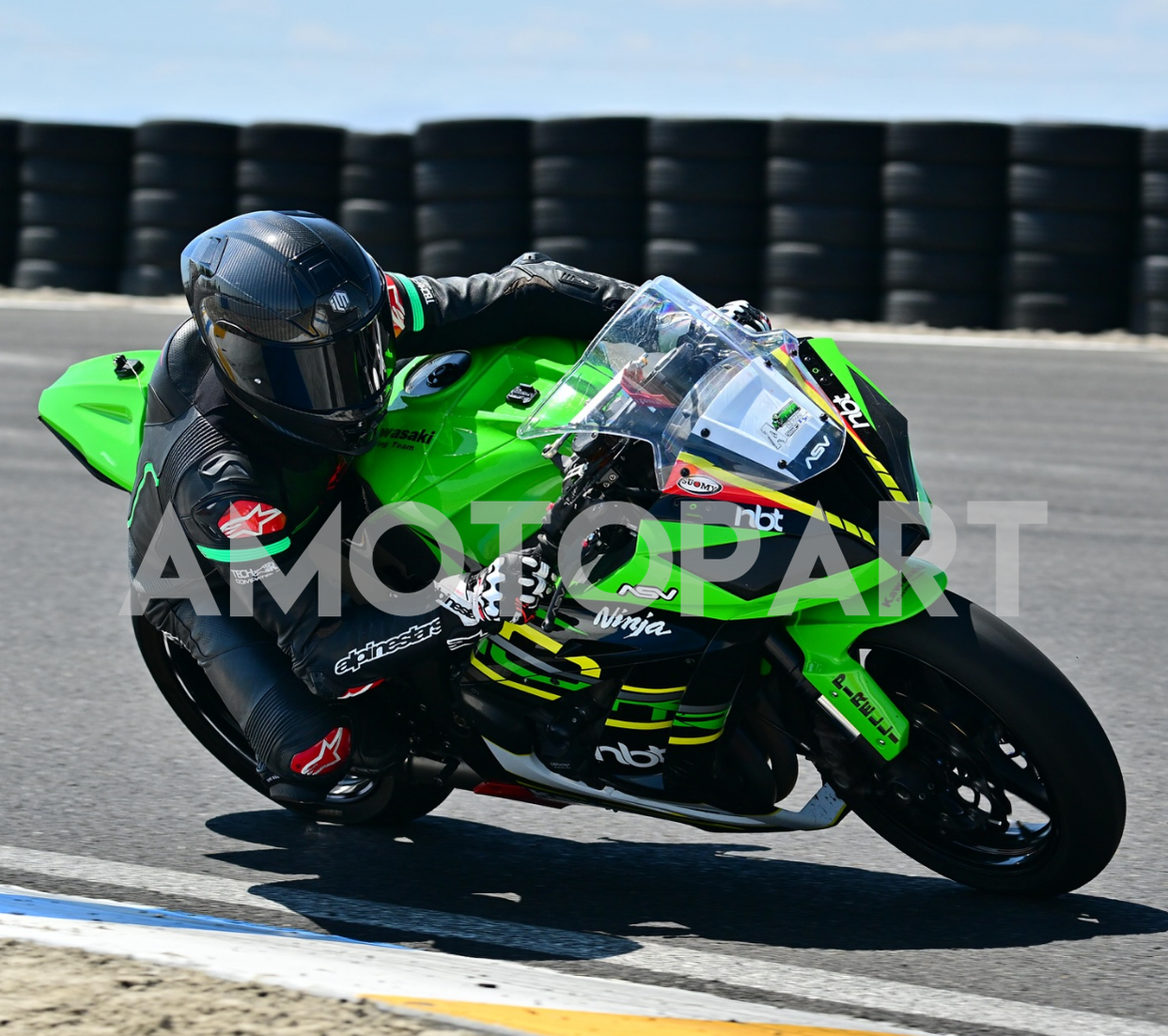 Amotopart 2011-2015 Kawasaki ZX10R Green Black Fairing Kit