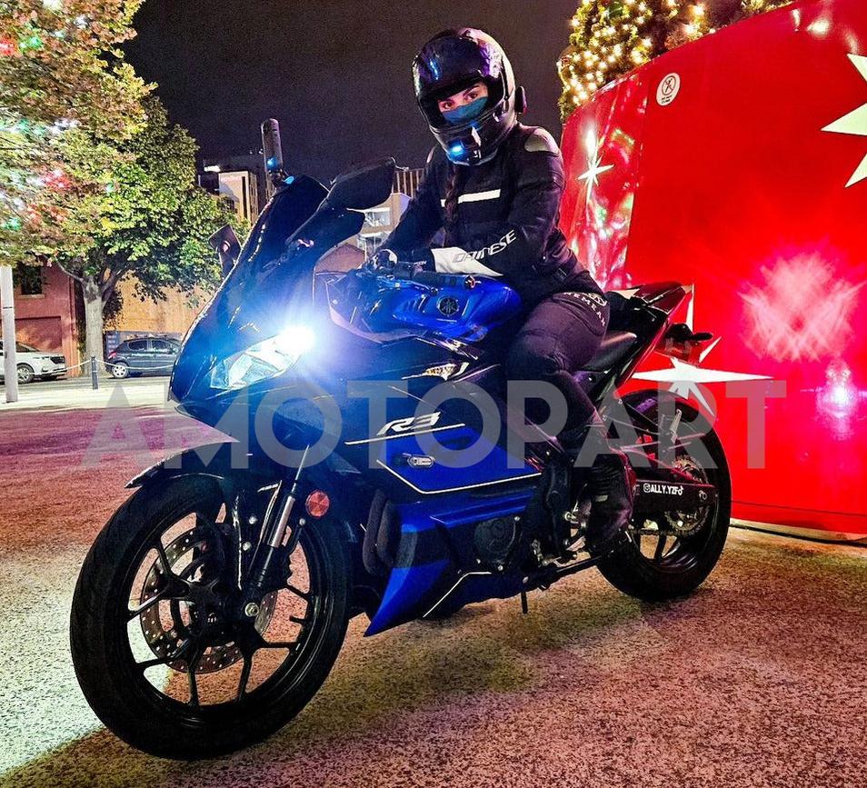 Amotopart 2022-2024 Yamaha YZF-R3 & R25 Blue Black Fairing Kit