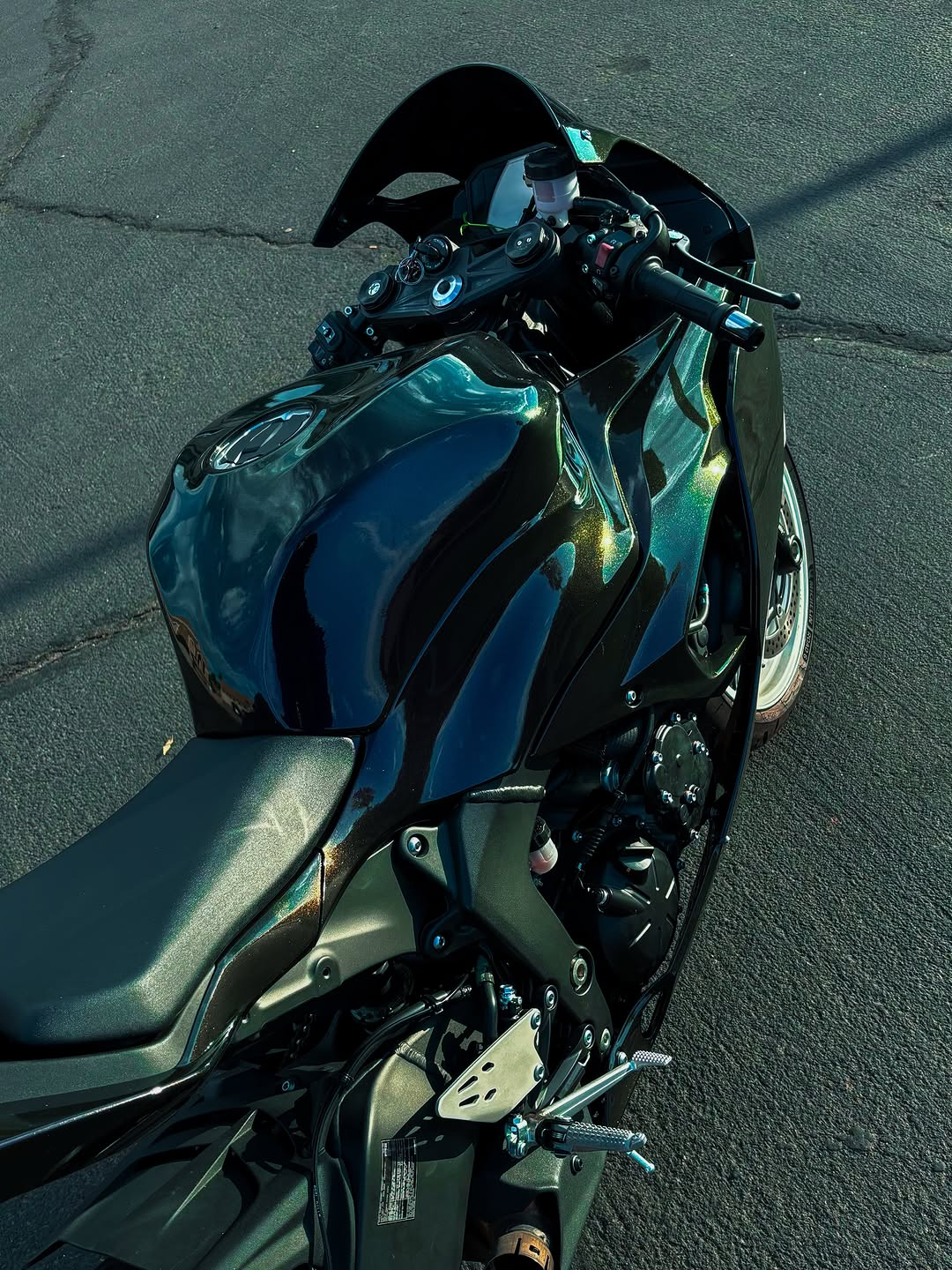 Amotopart 2024–2026 Kawasaki ZX-6R Gradient Lila Grün Verkleidungsset