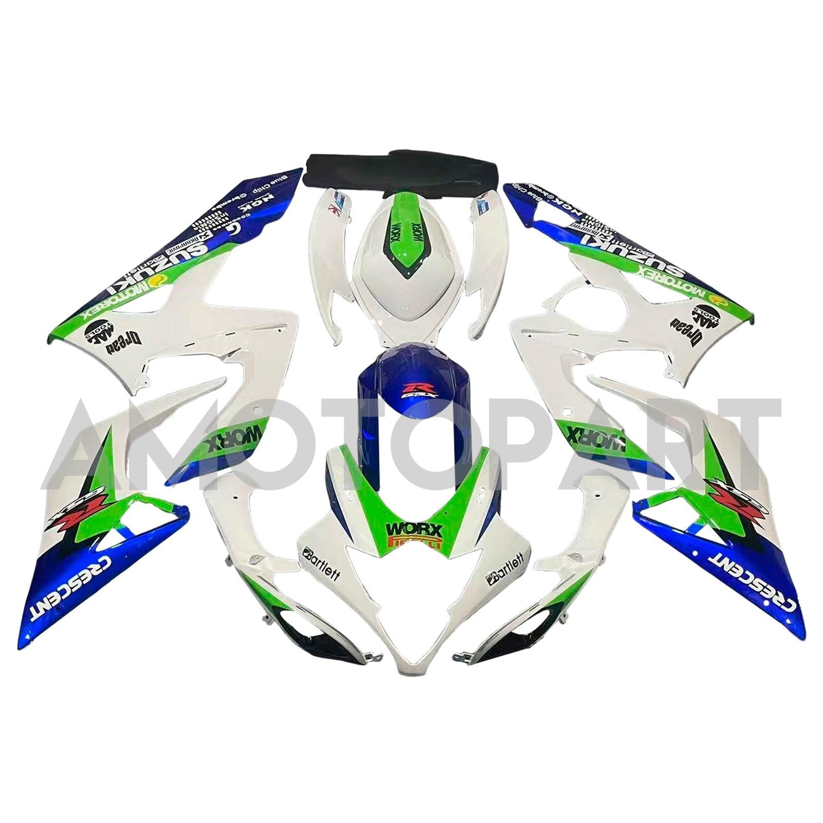 Amotopart 2005-2006 Suzuki GSXR1000 Weißverkleidungskit
