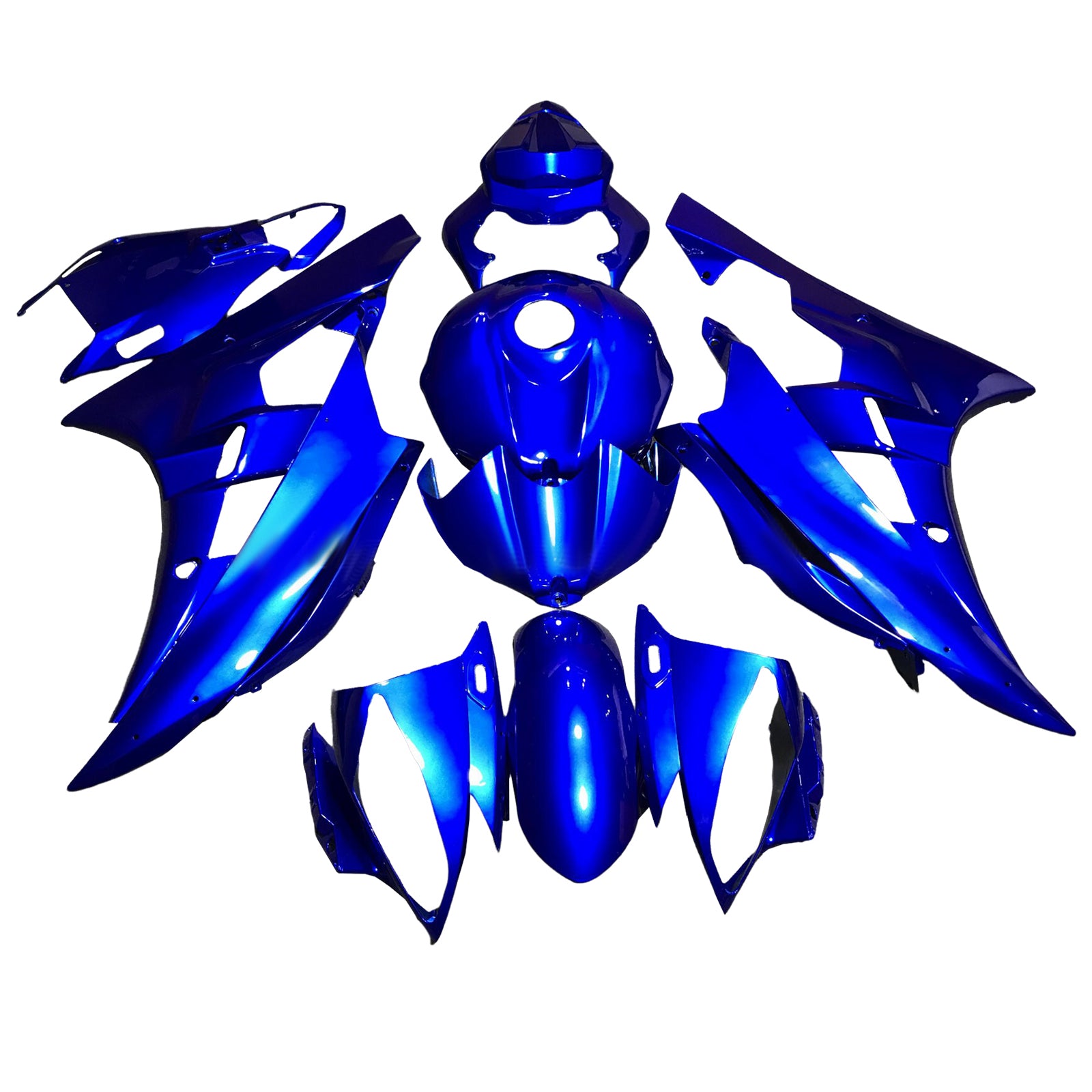 Amotopart 2006-2007 Yamaha YZF-R6 Blue Fairing Kit