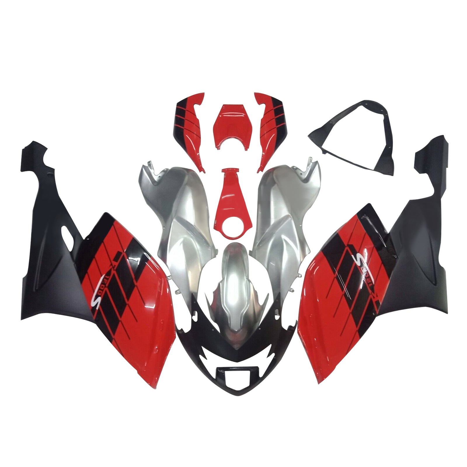 Amotopart 2005-2010 BMW K1200S Red&Black Fairing Kit