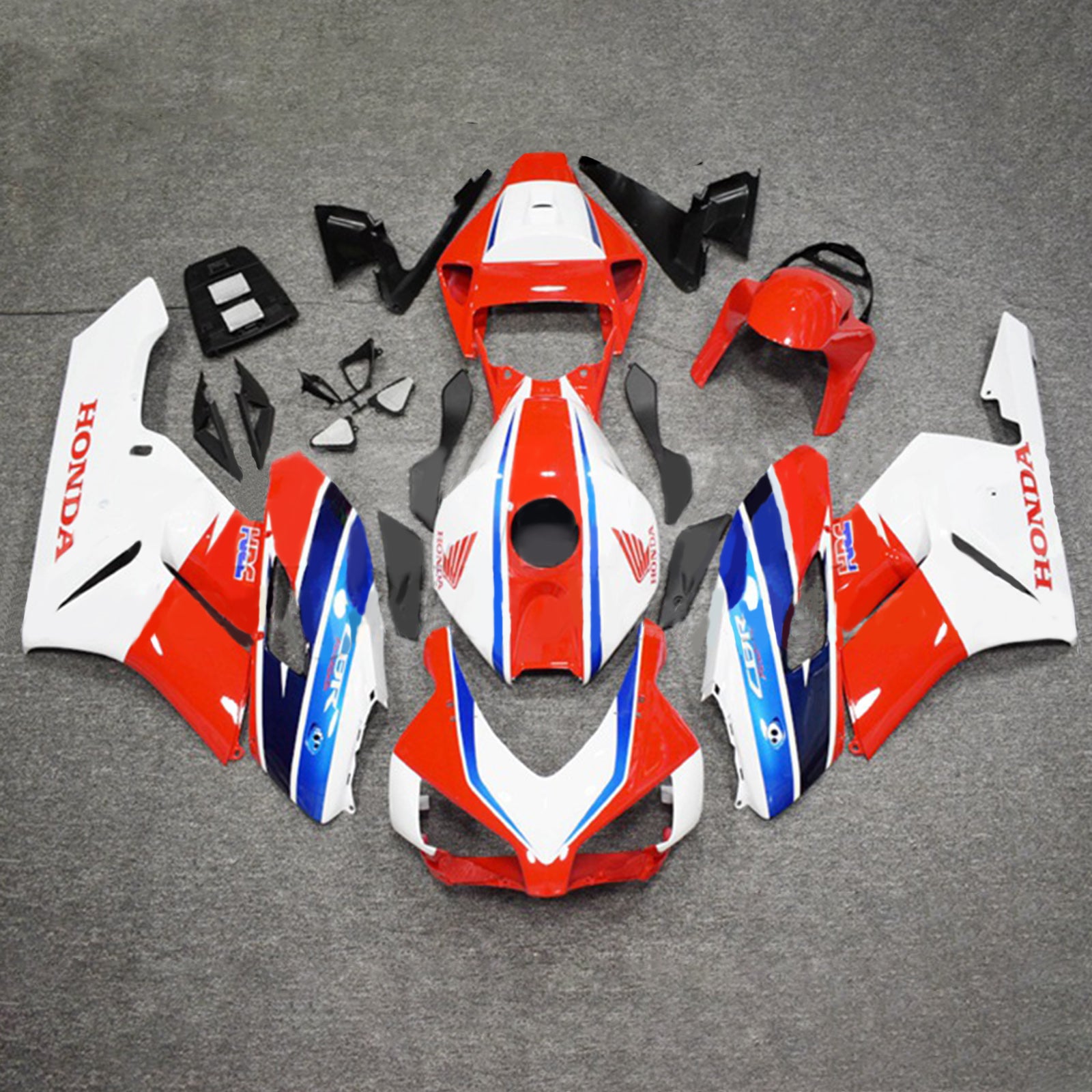 Amotopart 2004-2005 Honda CBR1000RR Kit de carenado rojo y azul estilo 6