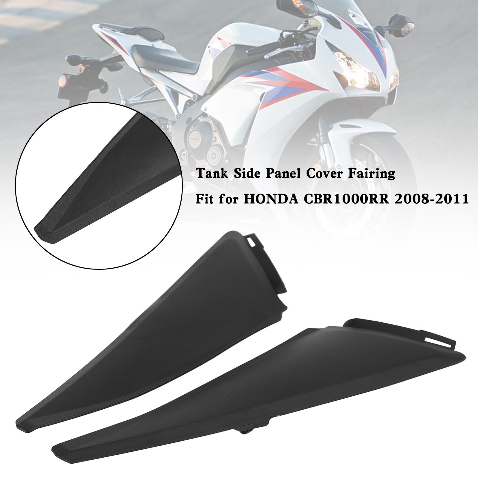 Tank Side Seat Trim Cover Panel Fairing Cowl For Honda CBR1000 RR 2008-2011