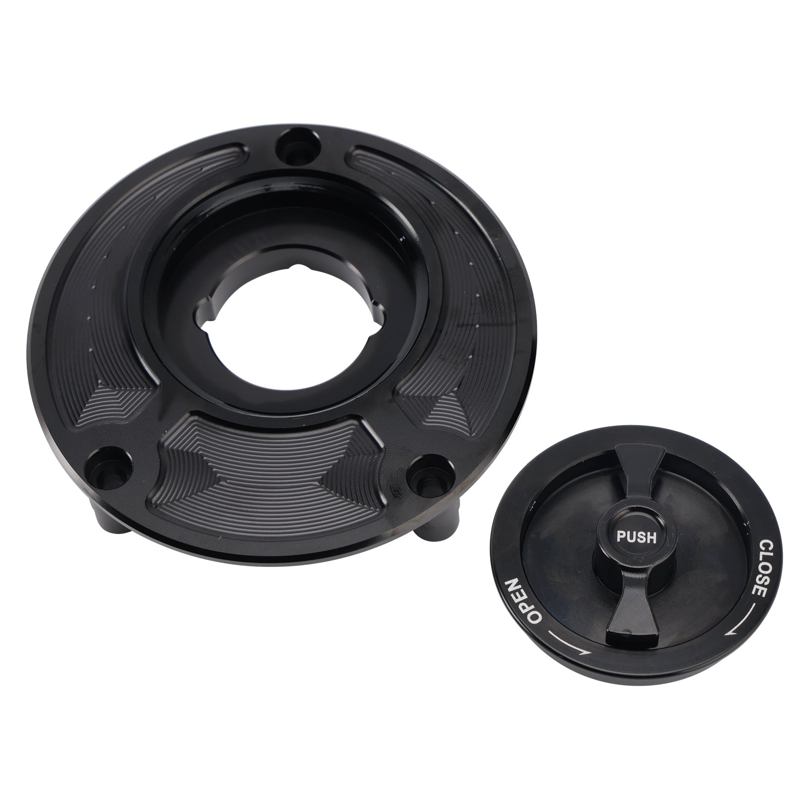 Yamaha FZ1 FZ6 FZ8 YZF R1 R6 R3 FZR 750 CNC Black Keyless Fuel Filler Cap