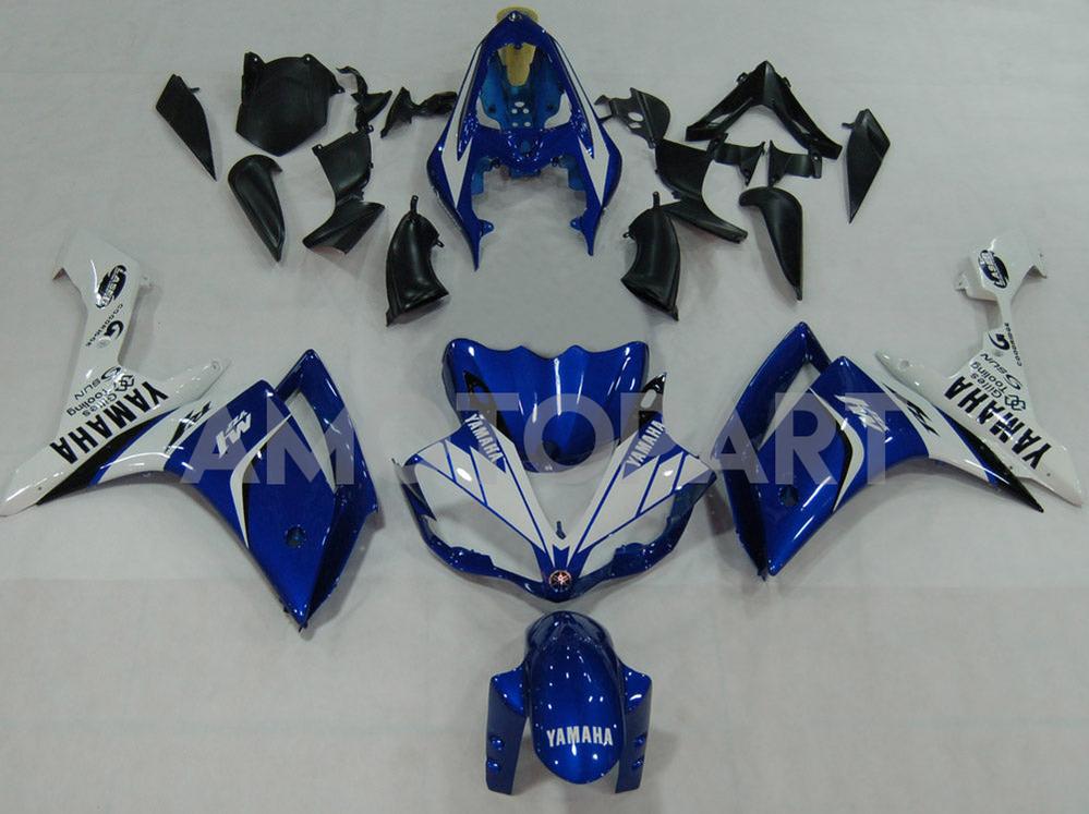 Amotopart 2007-2008 Yamaha YZF 1000 R1 Blue&White Fairing Kit