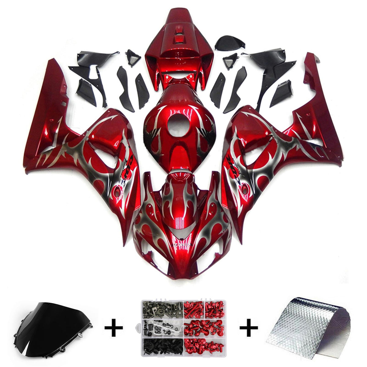 Amotopart 2006–2007 Honda CBR1000RR rotes Verkleidungsset