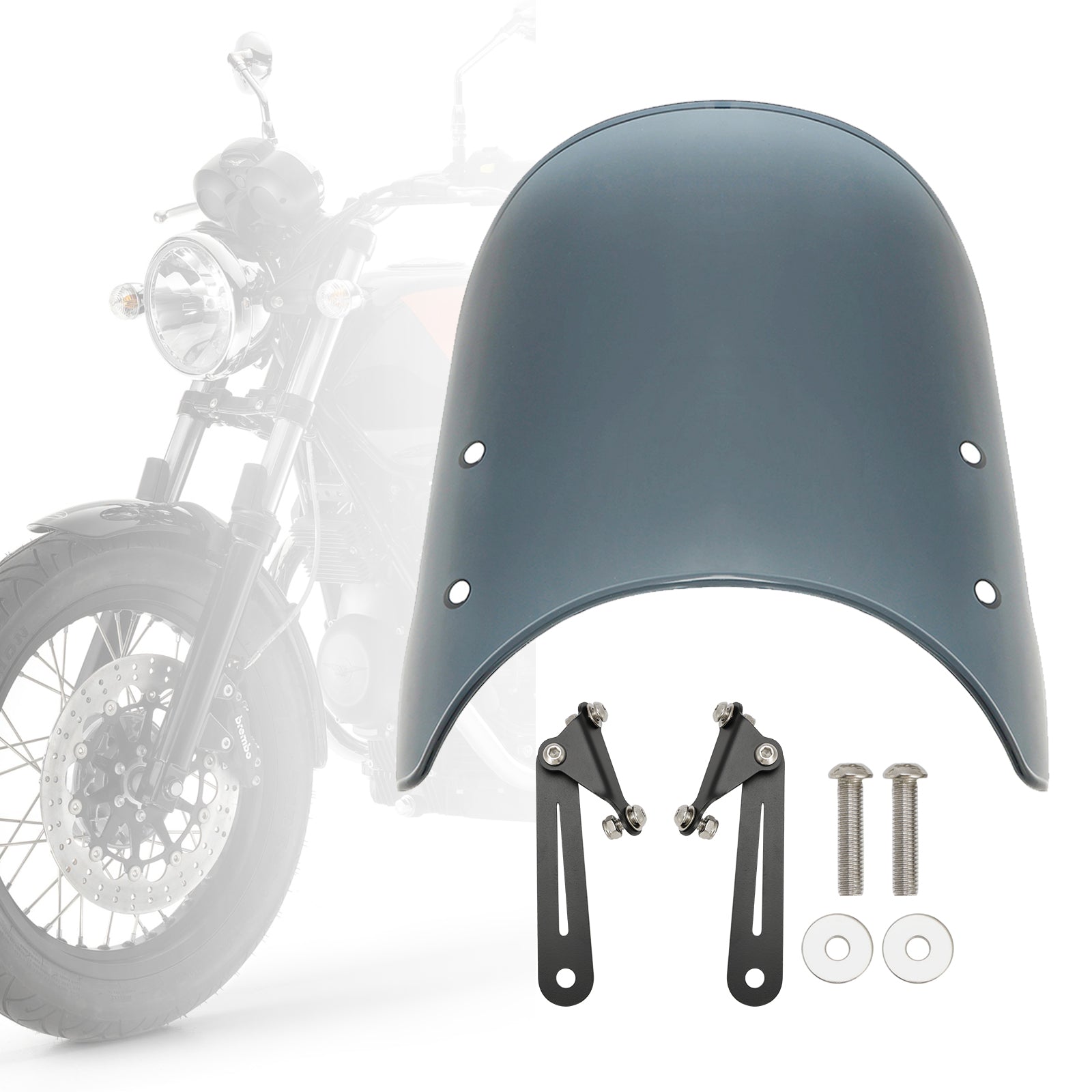 Parabrisas Moto Guzzi 16-23 V7 Classic y 18-23 V9 Gris Bobber Parabrisas