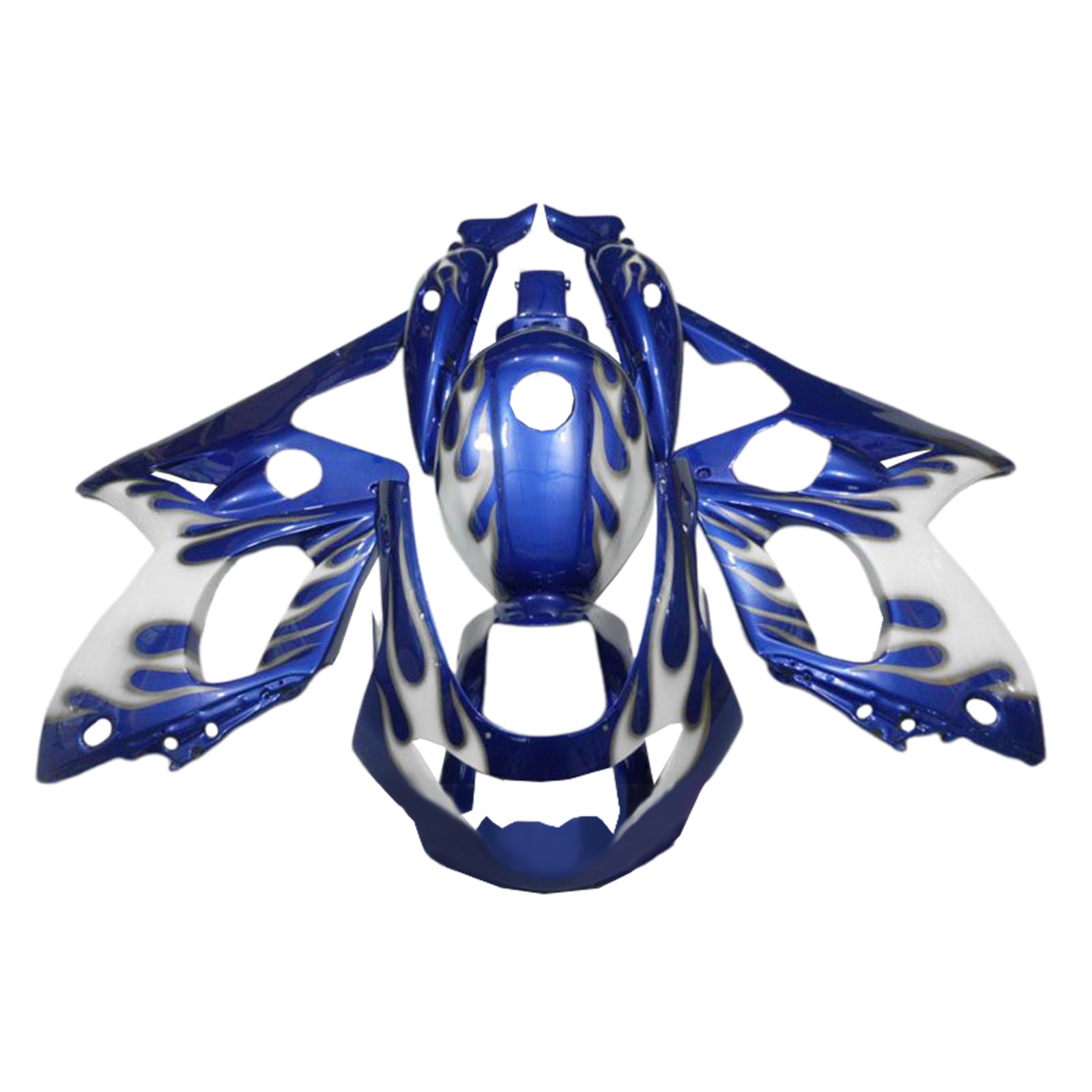 Amotopart 1996-2007 Yamaha YZF 600R Thundercat Kit de carenado azul blanco