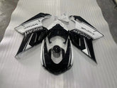 Amotopart Verkleidungsset für Ducati 2007–2012 1098/1198/848, Schwarz-Mix, Weiß