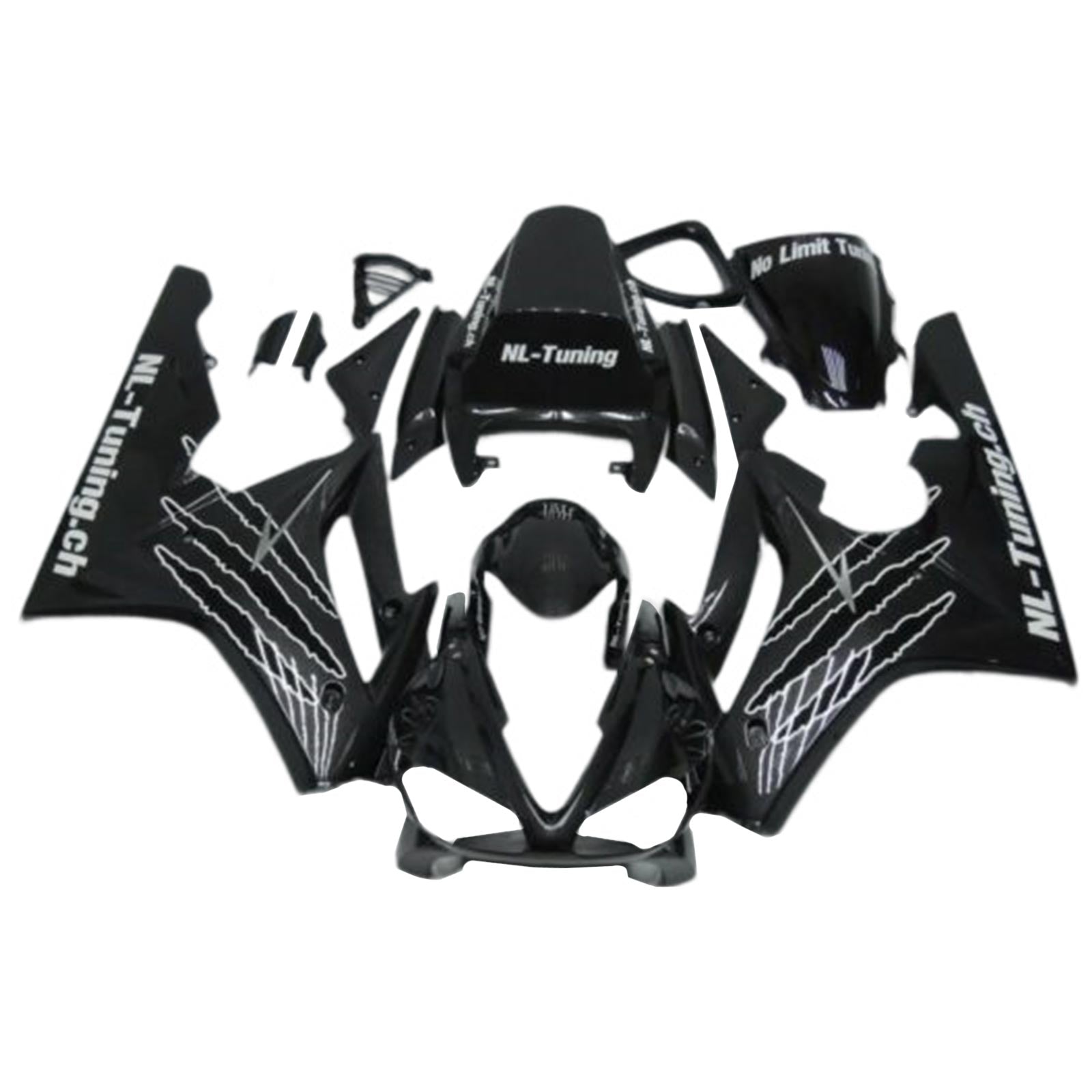 Amotopart 2009–2012 Triumph Daytona 675 Black Style1 Verkleidungsset