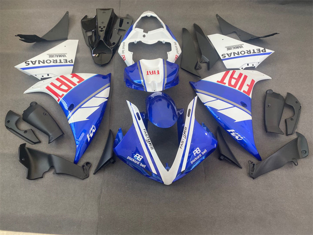 Amotopart Yamaha YZF 1000 R1 2012-2014 White&Blue Style3 Fairing Kit