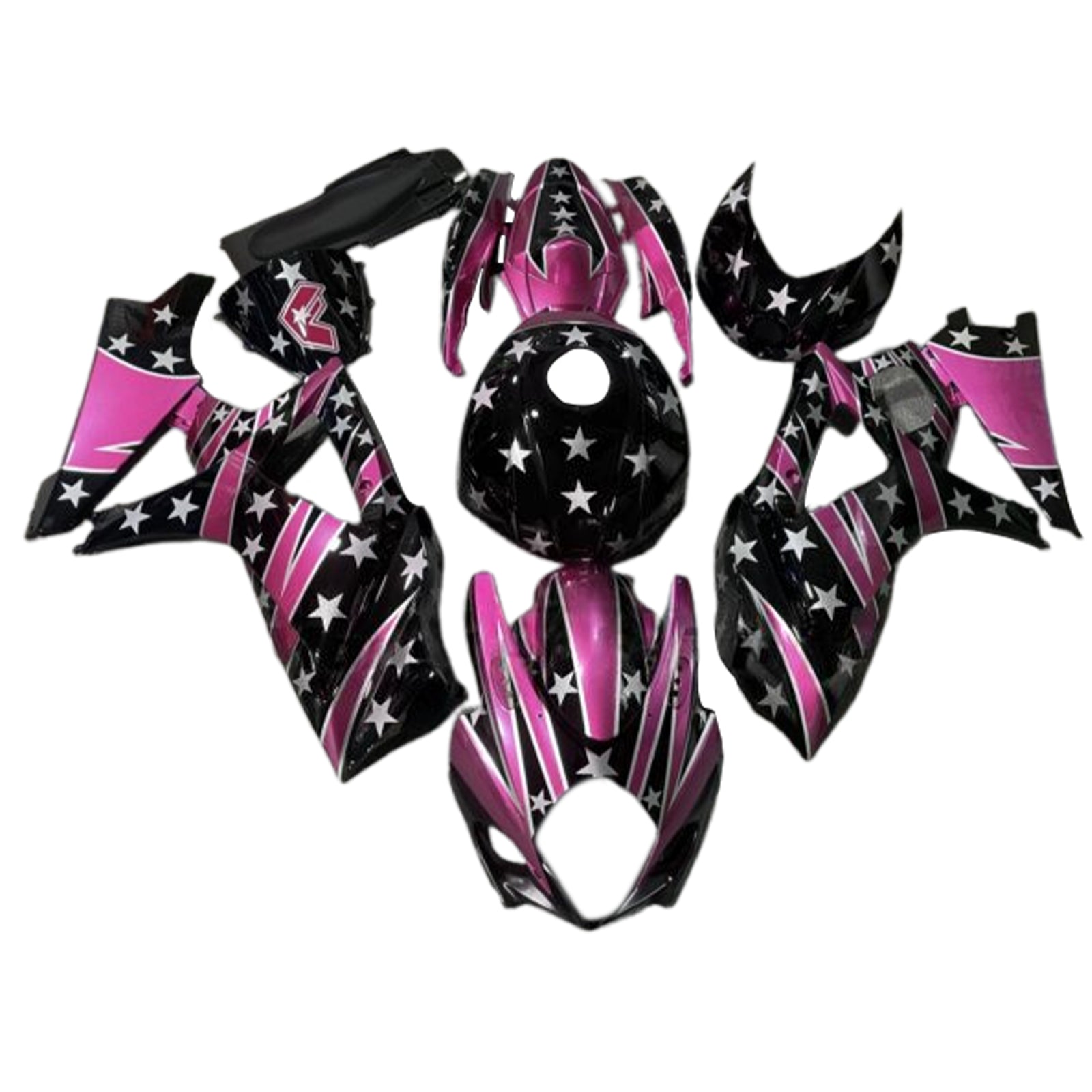 AMOTOPART 2007-2008 Suzuki GSXR1000 Pink Black Abzugskit