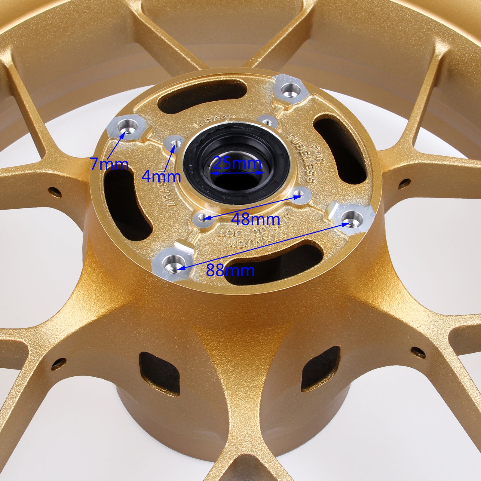 Vorder- und Hinterradfelgen, passend für Honda CBR 1000 RR SC59 2008–2016, Gold