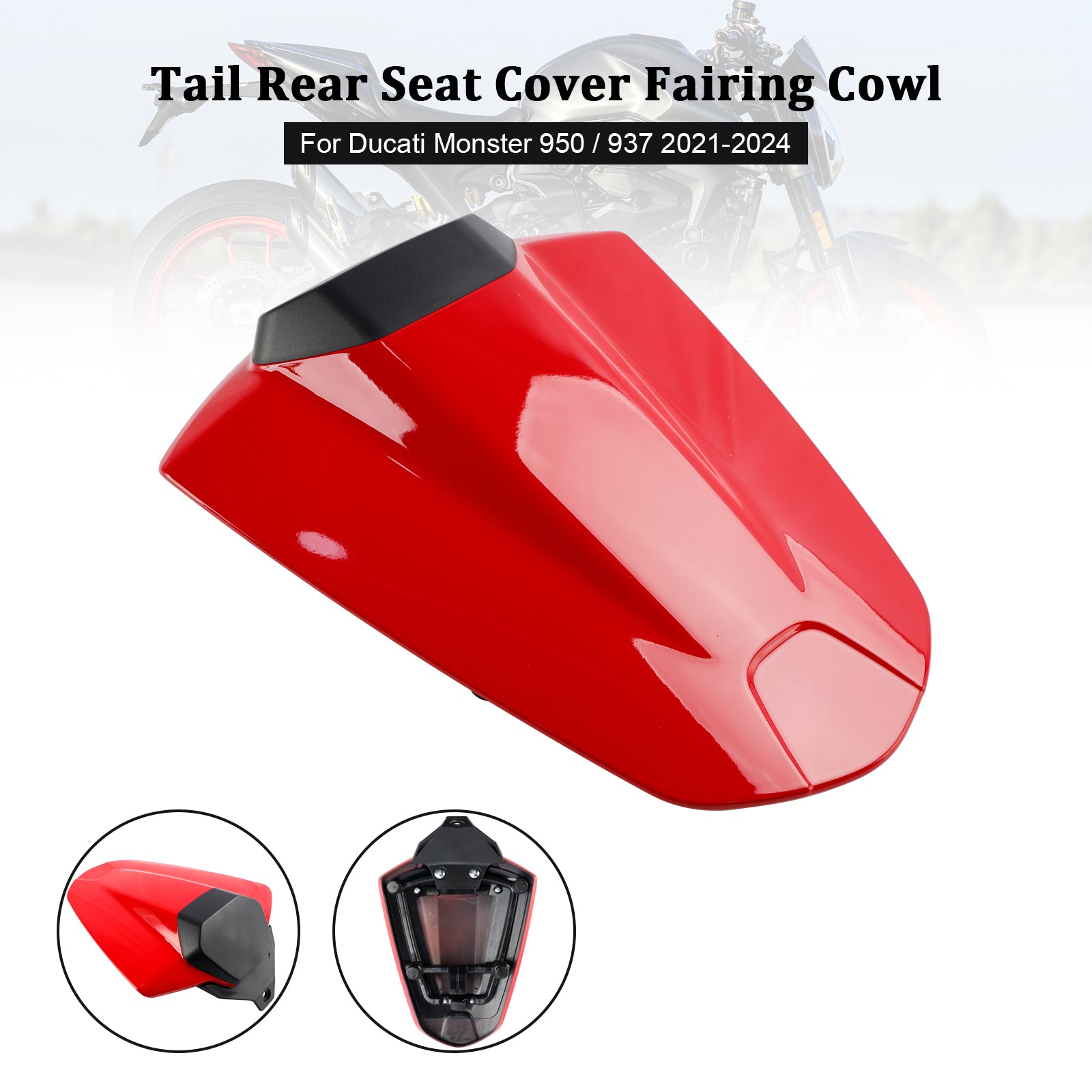 21-24 Ducati Monster 950 937 Tail Rear Seat Cover Fairing Cowl