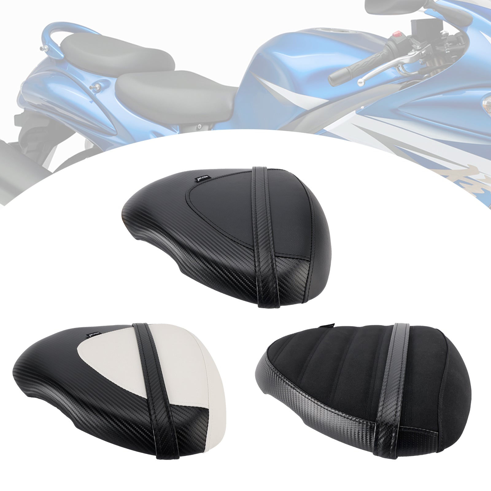 22-24 White SUZUKI Hayabusa GSX1300R Rear Seat Passenger Cushion Flat Pu