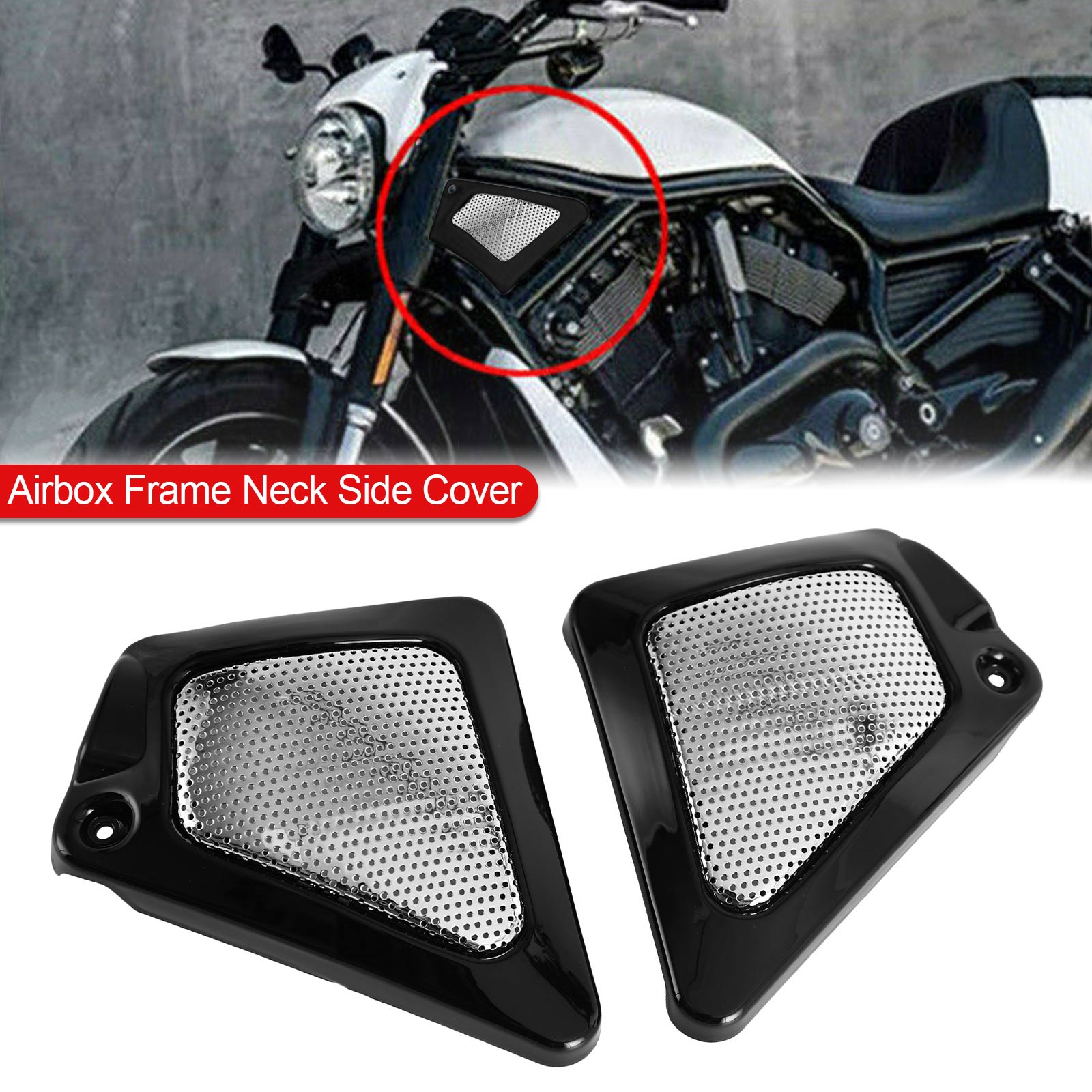 V-Rod VRSCA Screamin Night Rod Special Black Airbox Frame Neck Side Cover