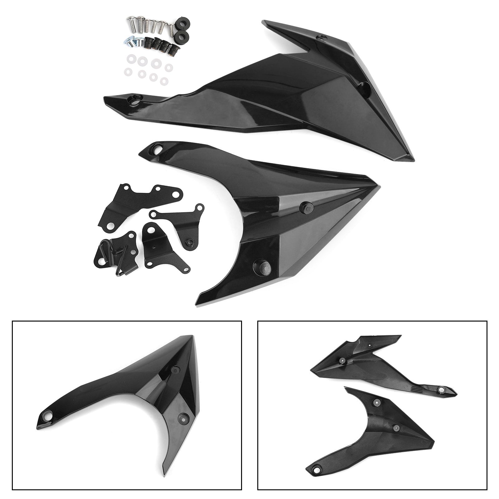 18-20 Kawasaki Z400 Engine Panel Belly Pan Lower Cowling Cover Fairing Gloss Black