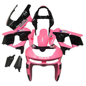 Amotopart Verkleidungssatz für Kawasaki ZX6R, 1998–1999, Schwarz/Pink