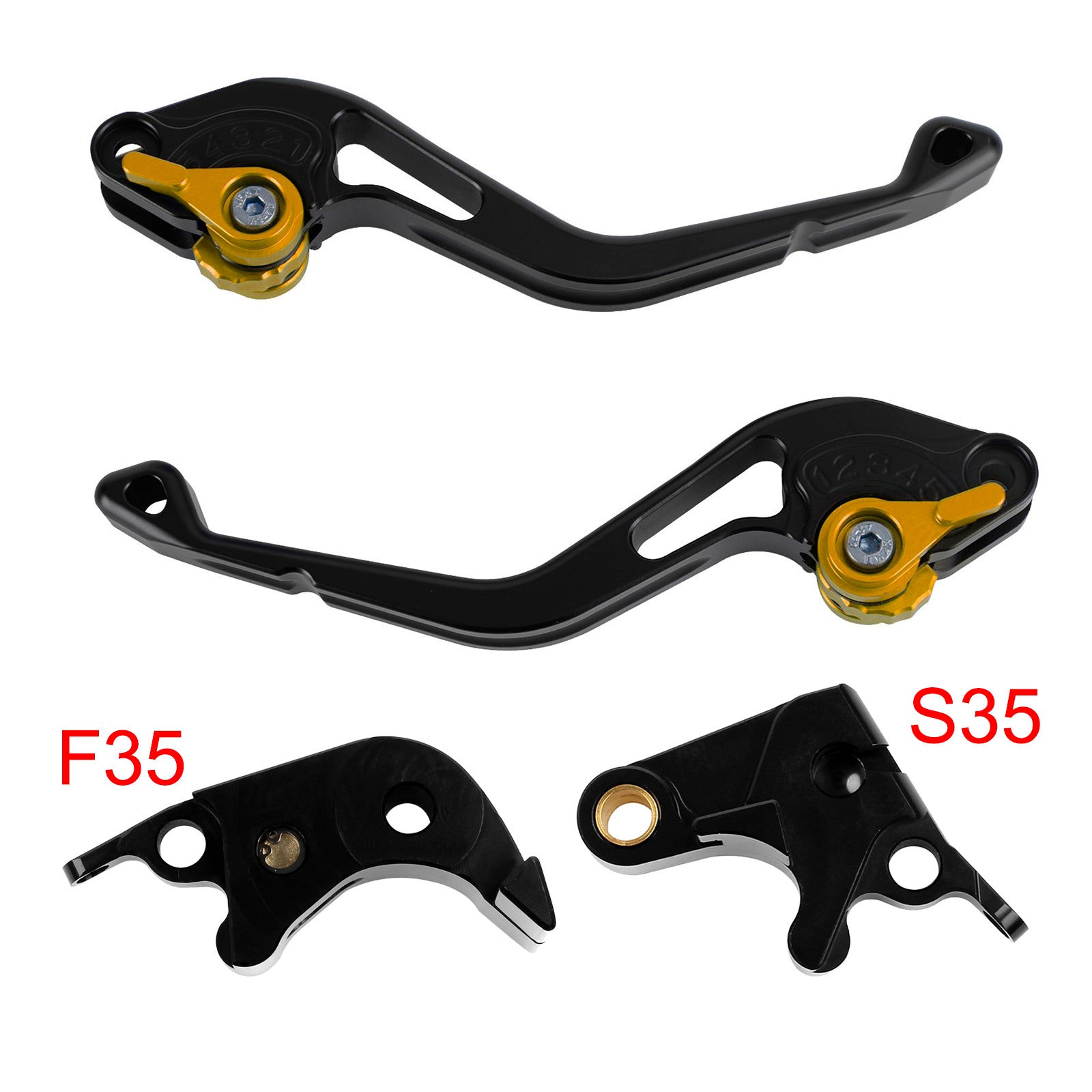 05-06 Guld Suzuki GSXR600 06-10 GSXR1000 NY kortkoblingsbremsehåndtag