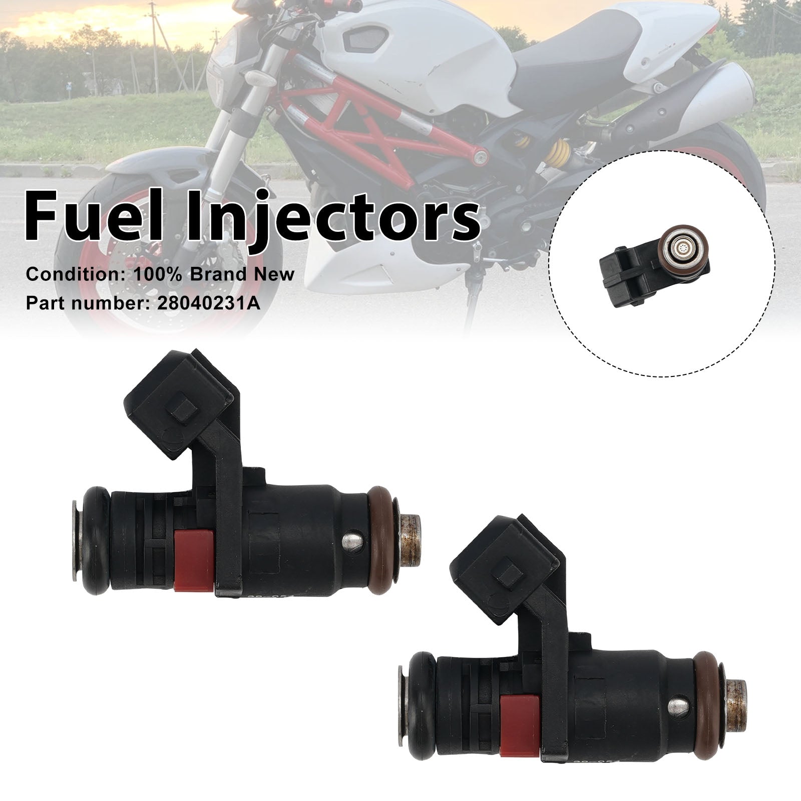 Ducati Monster 659 797 796 1110 2 inyectores de combustible 28040231A