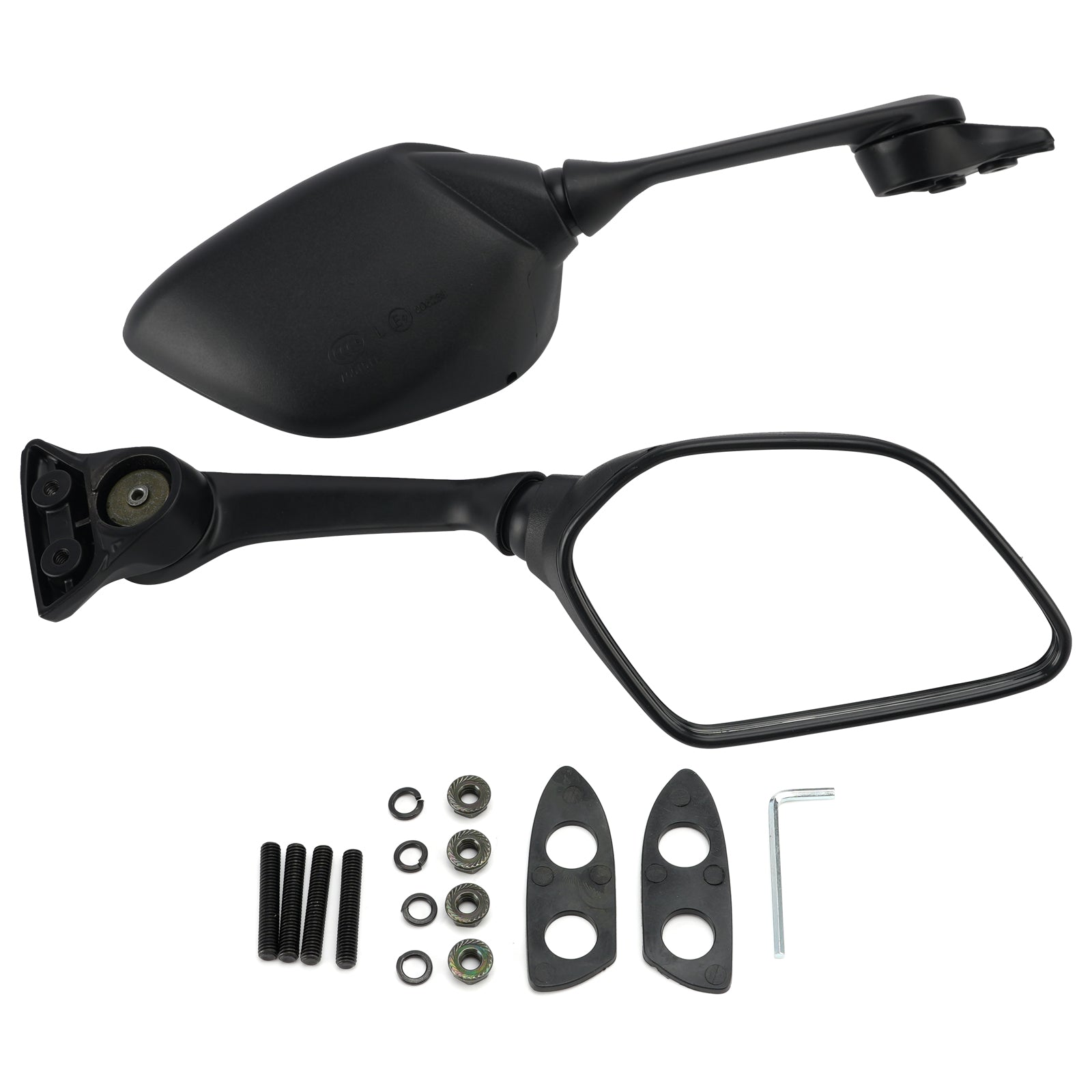 2022–2025 Yamaha YZF-R7 Schwarzes Spiegelset BEB-26280-00/BEB-26290-00