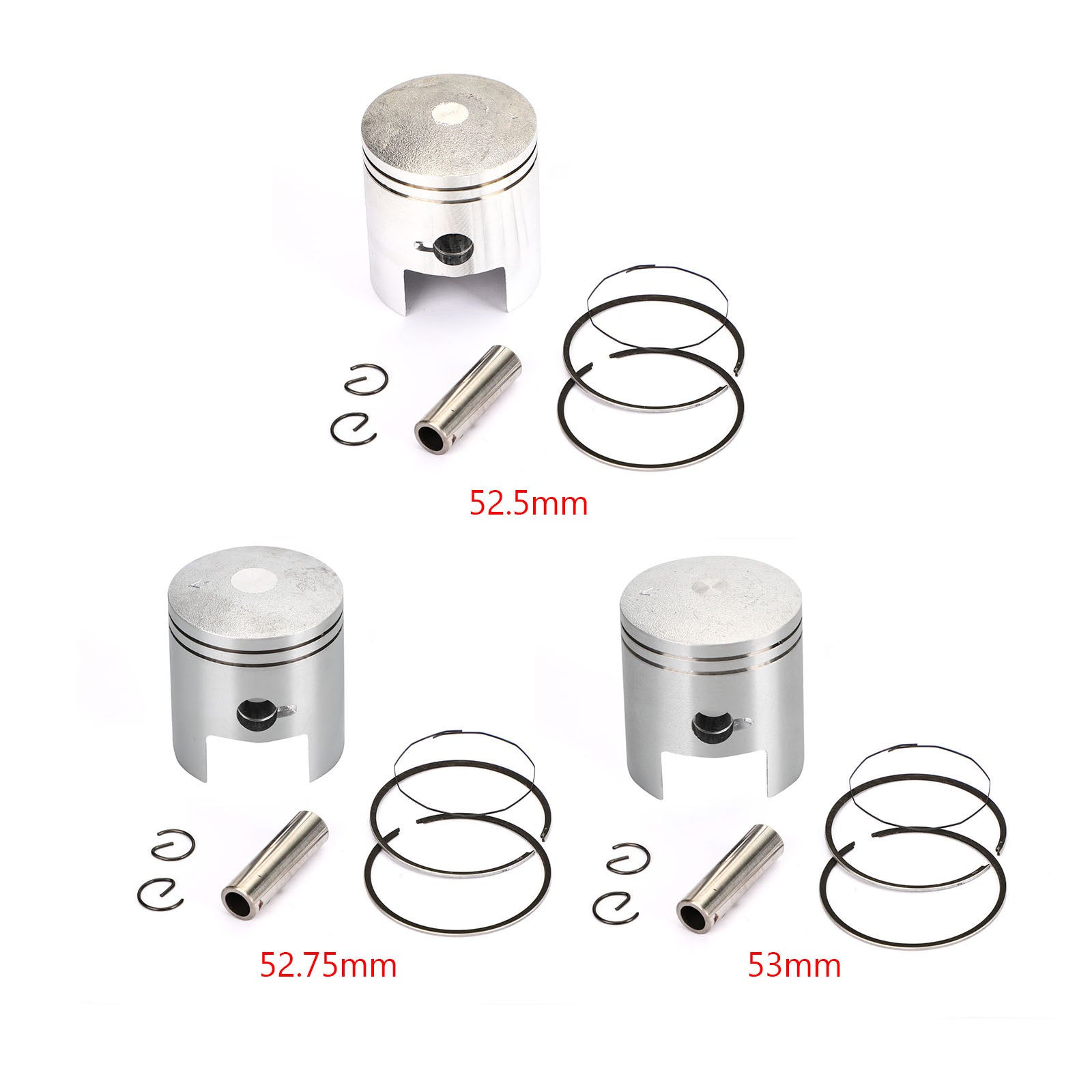 1991-2000 Suzuki Address AH100 AG100 Piston Pin Ring Set STD / +0.25 / +0.50 Bore Size