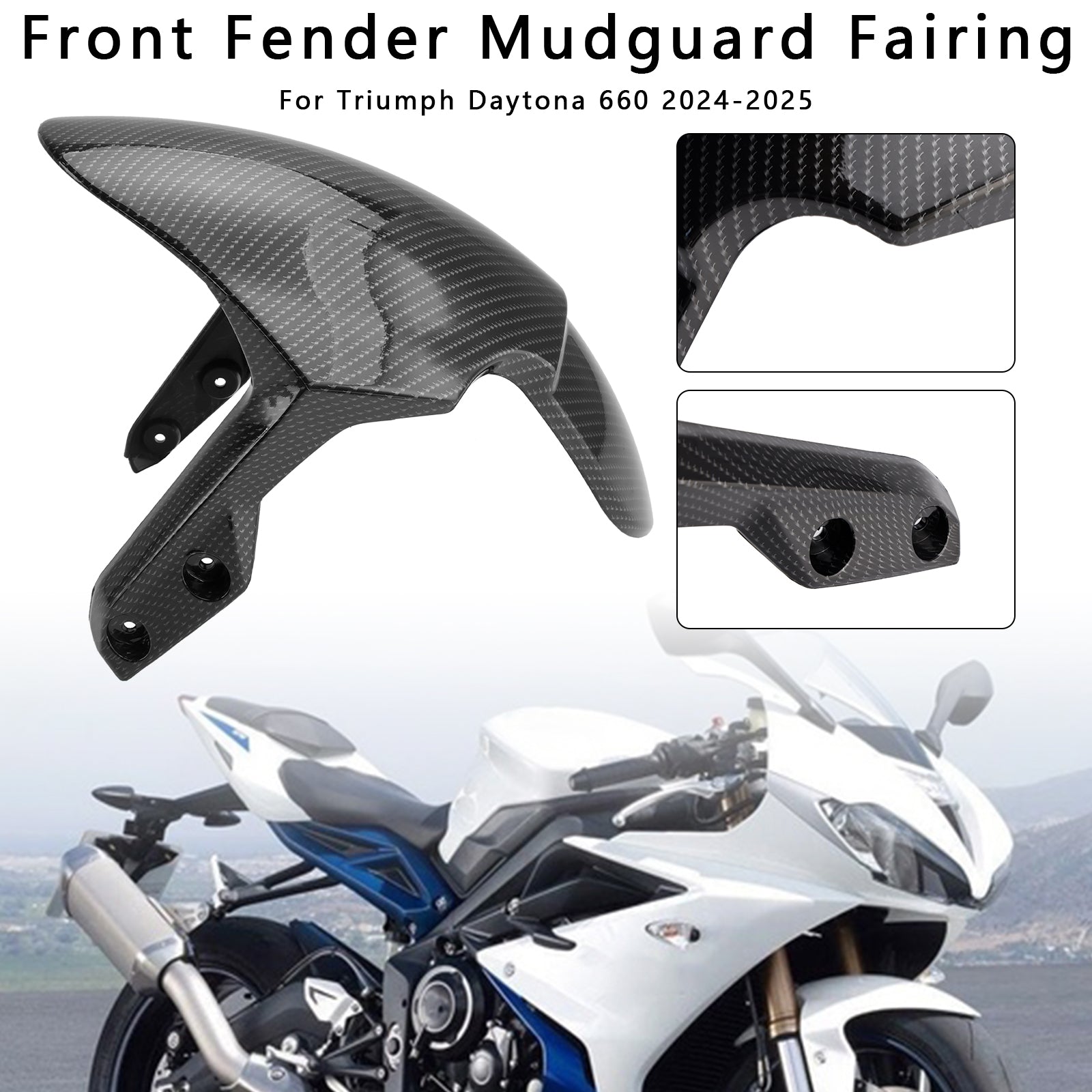 Daytona 660 2024-2025 Front Fender Mudguard Fairing Cowl