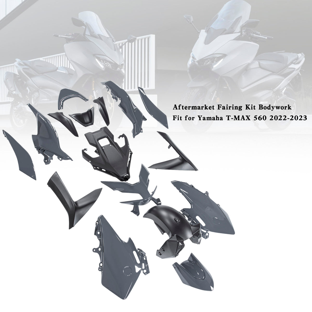 Amotopart 2023-2024 Yamaha T-MAX 560 Grey Fairing Kit