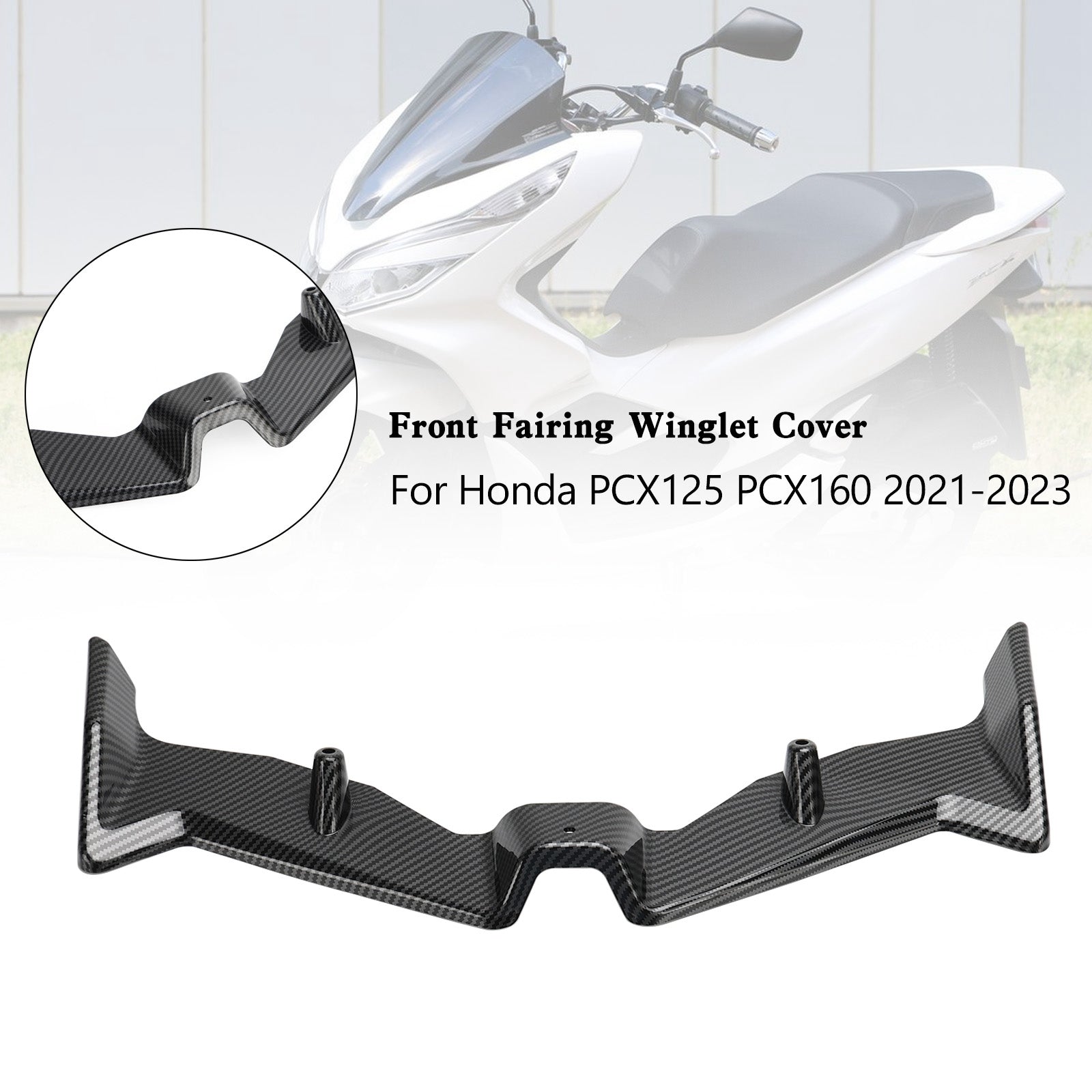 21-23 Honda Pcx125 Pcx160 Front Fairing Aerodynamic Winglet Cover Durable