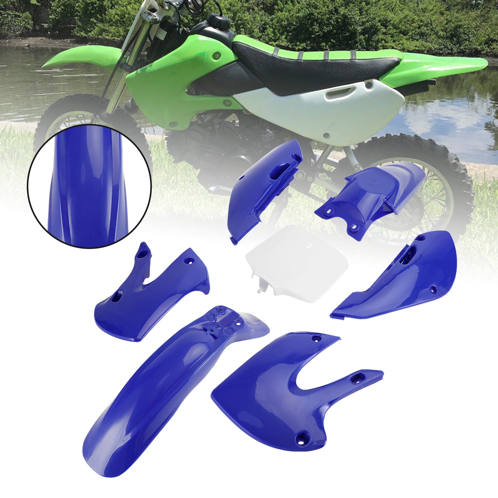 Kit de carénage de carrosserie en plastique ABS d'injection pour kawasaki klx110 klx65 RM65 DRZ110