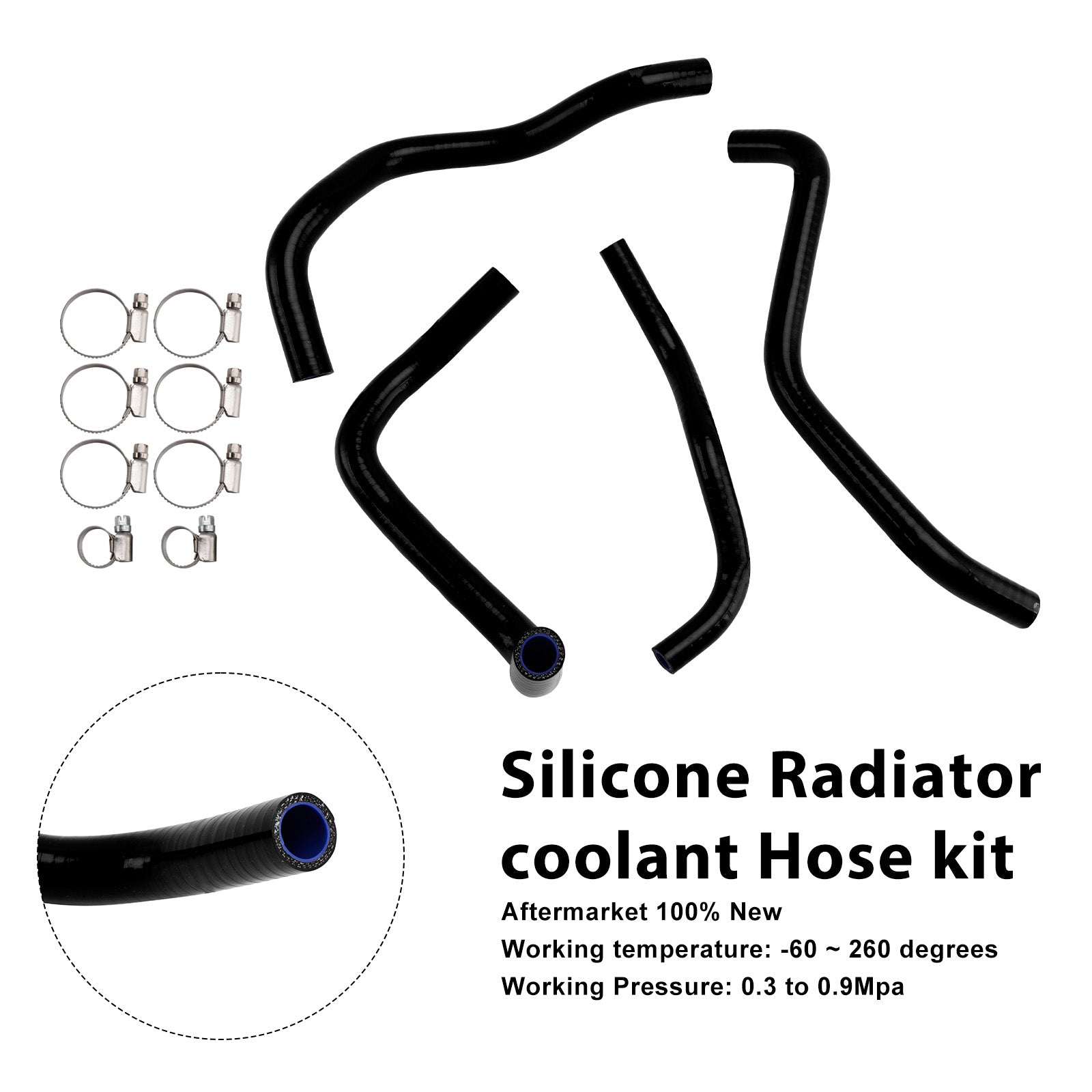 Honda NX400 NX500 CB500 CB500F/X/R Silicone Radiator coolant Hose