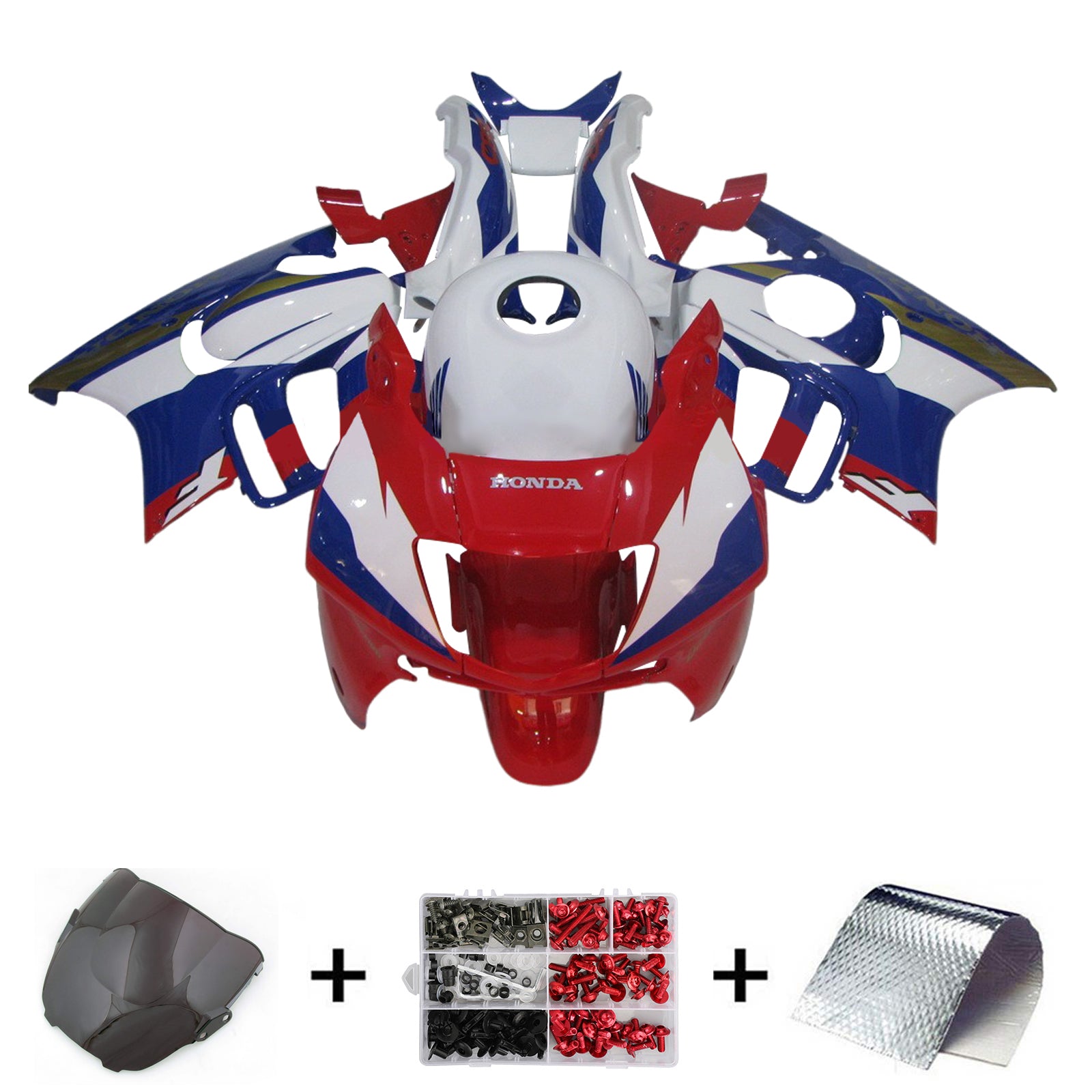 Amotopart 1995-1996 Honda CBR600 F3 Red White Blue Fairing Kit