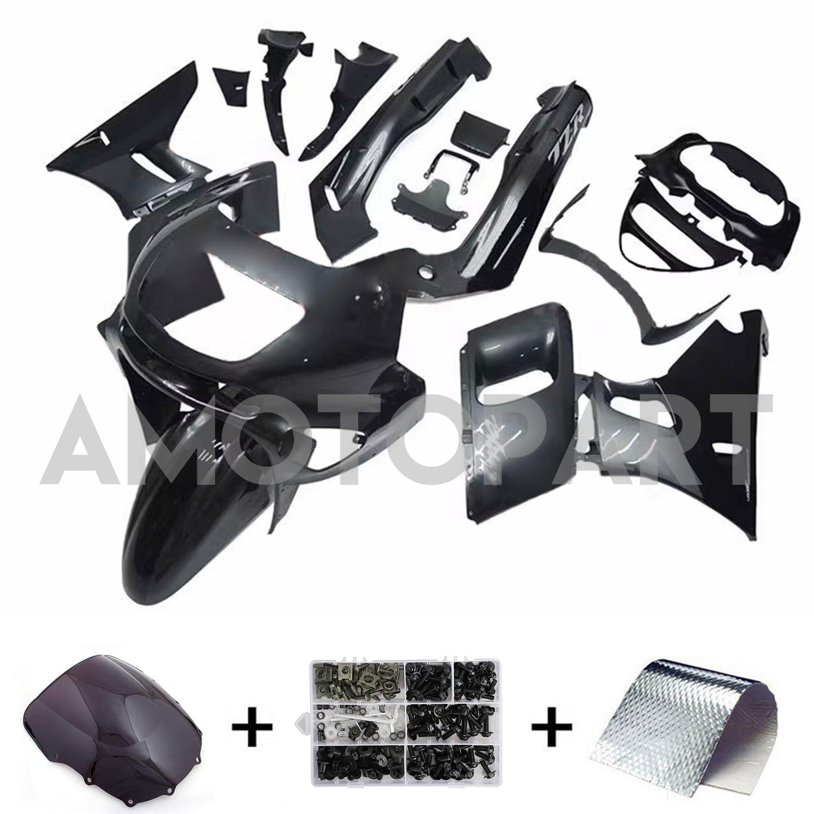 Amotopart ZZR400 1993-2007 ZZR600 1998-2003 Kawasaki Gloss Grey Fairing Kit