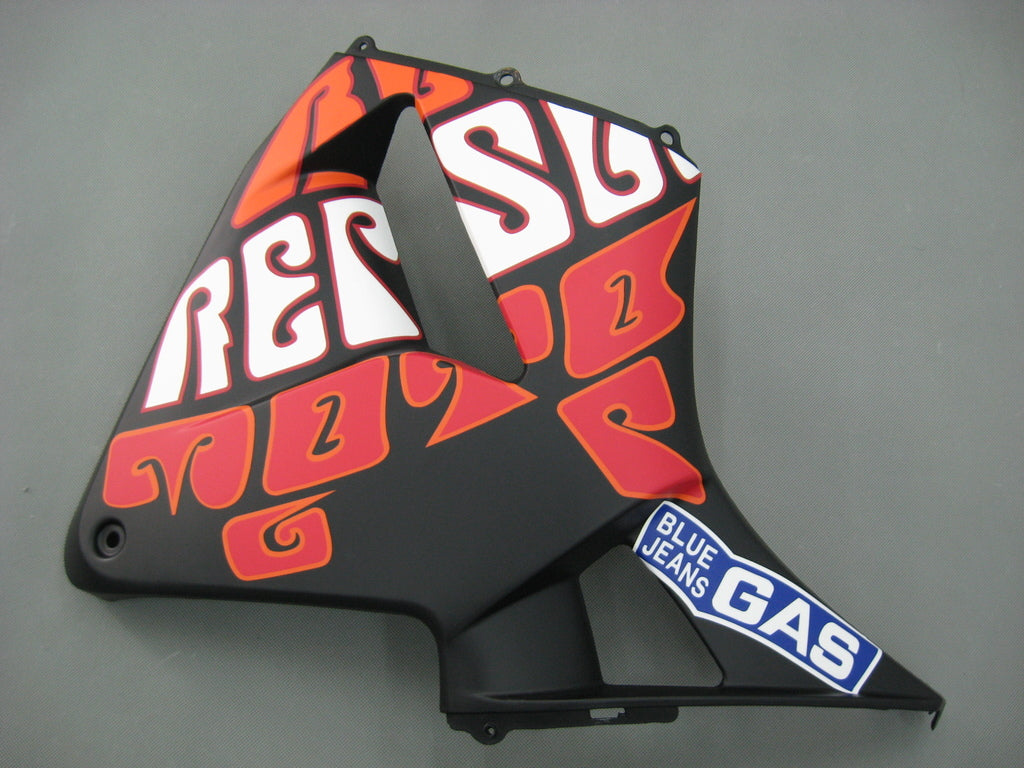 Amotopart 2005-2006 Honda CBR600RR Kit de carénage noir mat avec logos rouges