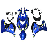 Amotopart 2017-2024 K17 GSXR1000 Suzuki Blue&Yellow Emblems Fairing Kit