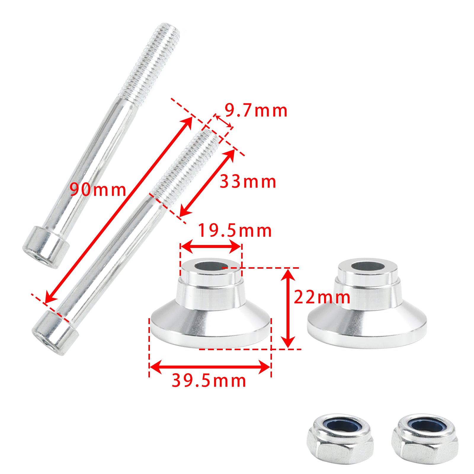 22-24 Ducati Desert X / Rally Handlebar Riser Spacers + 20mm