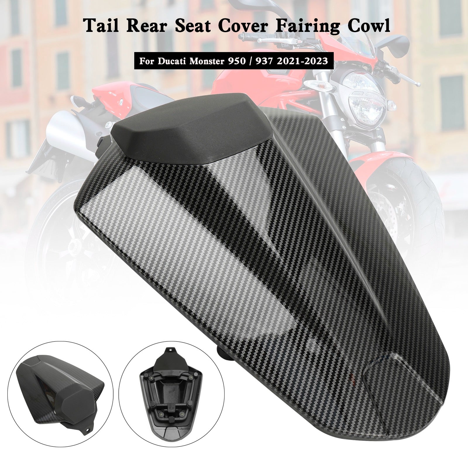 2021-2023 Ducati Monster 950 937 Couverture de siège arrière Capot de carénage