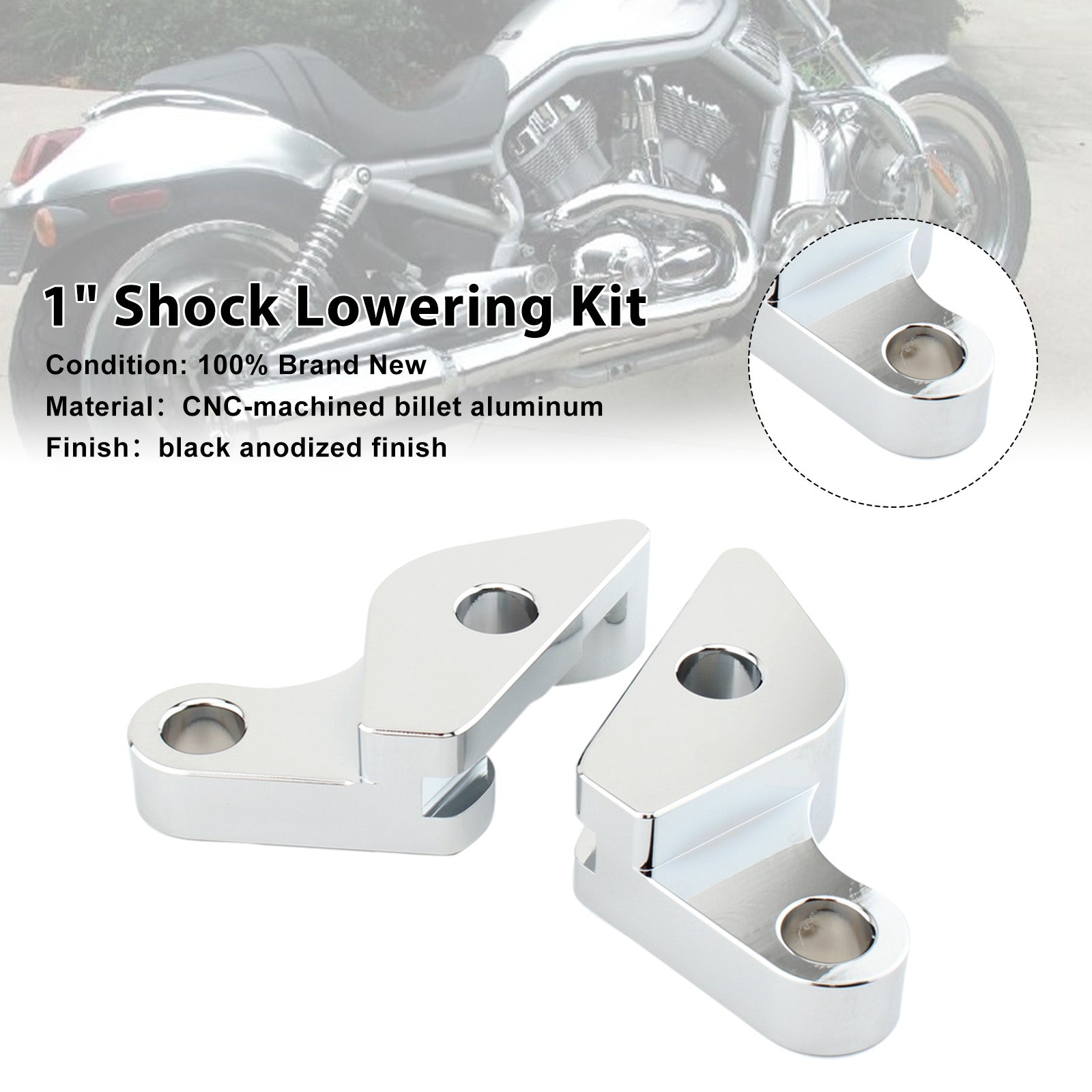 2007-2017 V-Rod VRSC 02-17 Night Rod Special 1" Shock Lowering Kit Fit