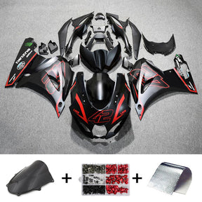 Amotopart 2017-2024 K17 GSXR1000 Suzuki Black&Red Style3 Fairing Kit