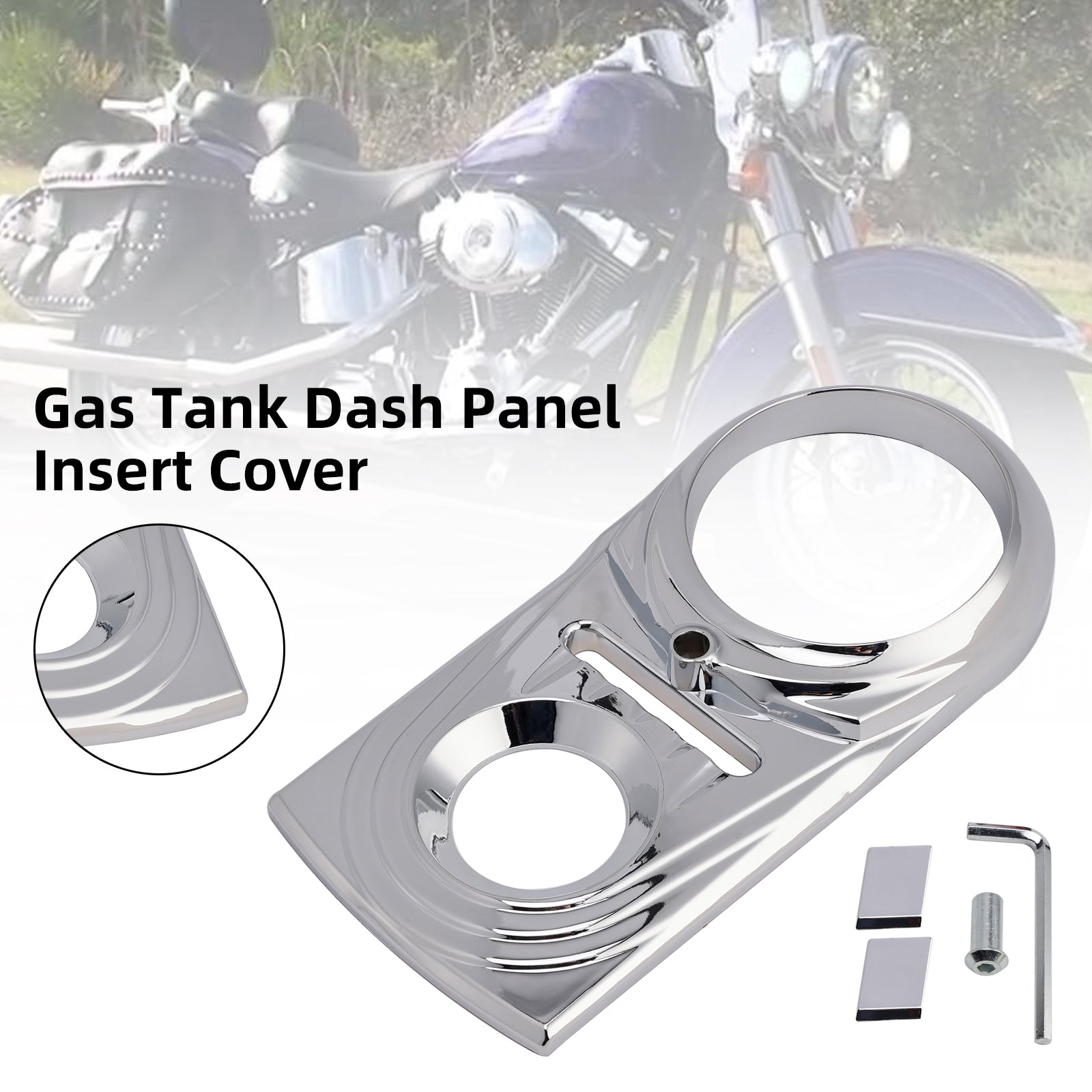 Softail FLSTC FXST Street Glide Gas Tank Dash Panel Insert Cover