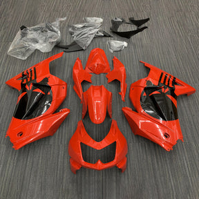 Amotopart 2008-2012 Kawasaki EX250 Ninja250R Red wth Skull Fairing Kit