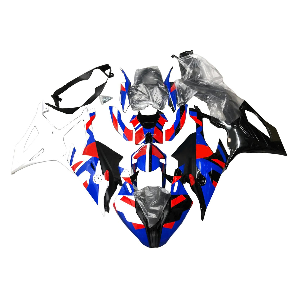 Amotopart BMW S1000RR 2019-2022 Blue&Red Style5 Fairing Kit