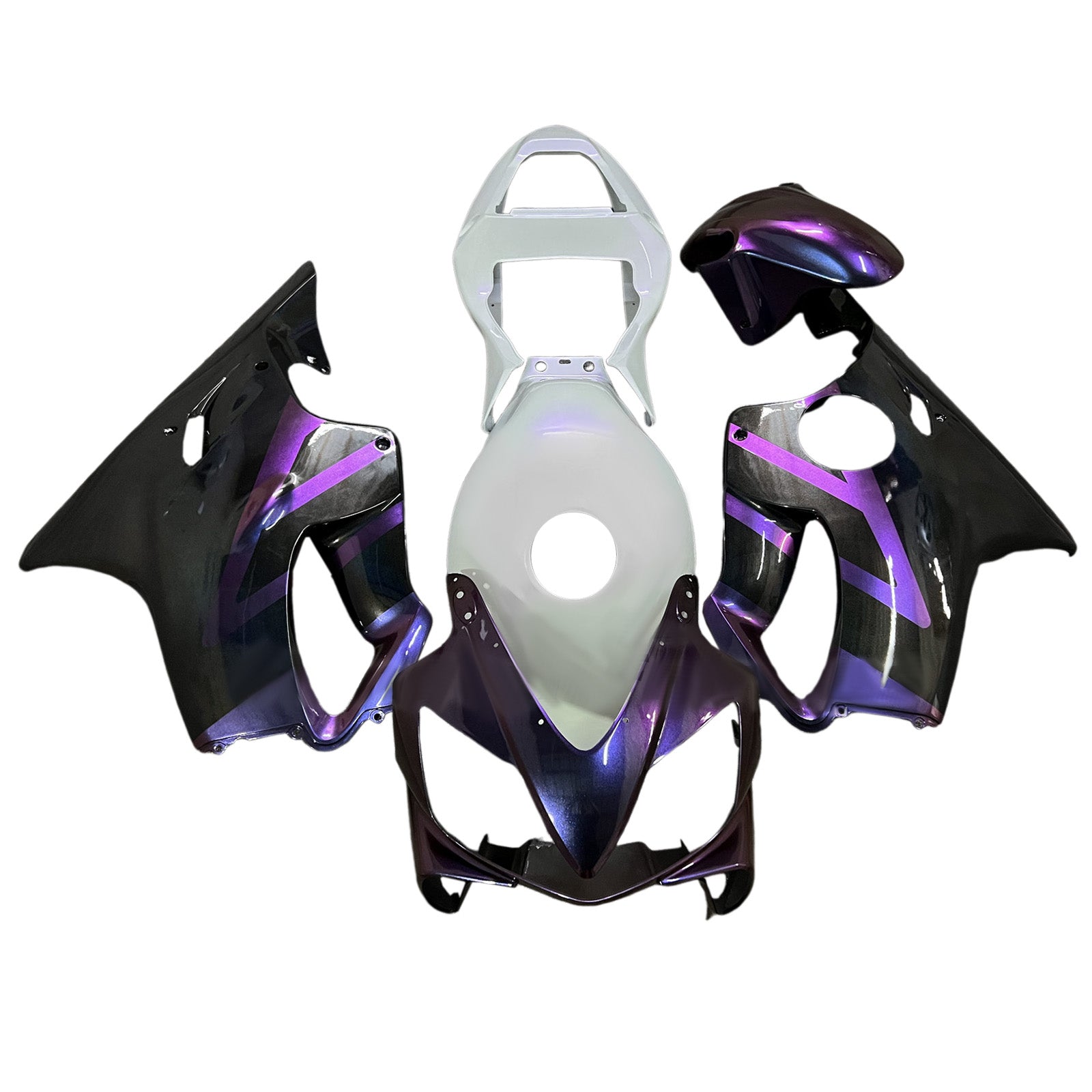 Amotopart 2001-2003 Honda CBR600 F4i Purple White Fairing Kit