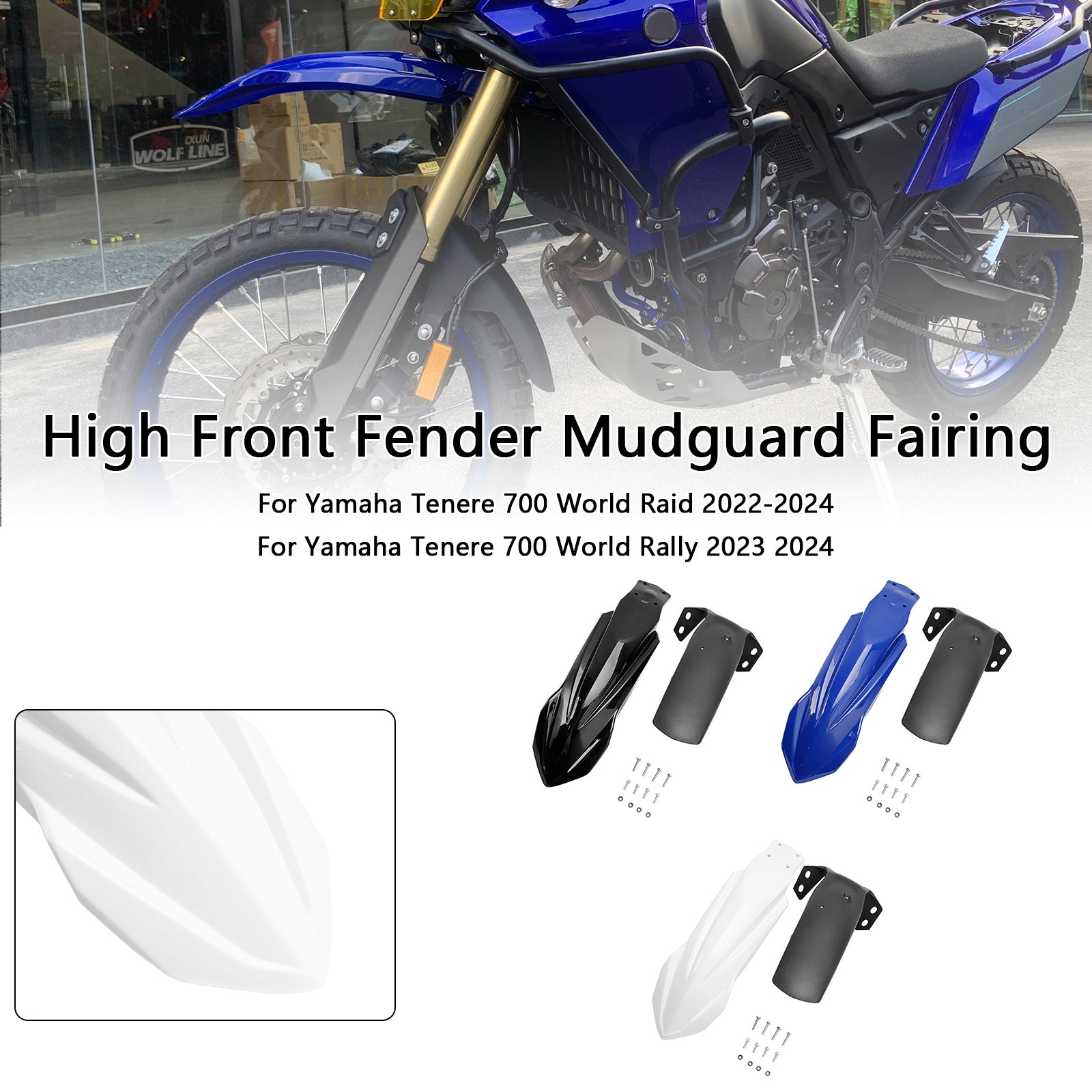 2019-2024 Yamaha Tenere 700 High Front Fender Mudguard Fairing