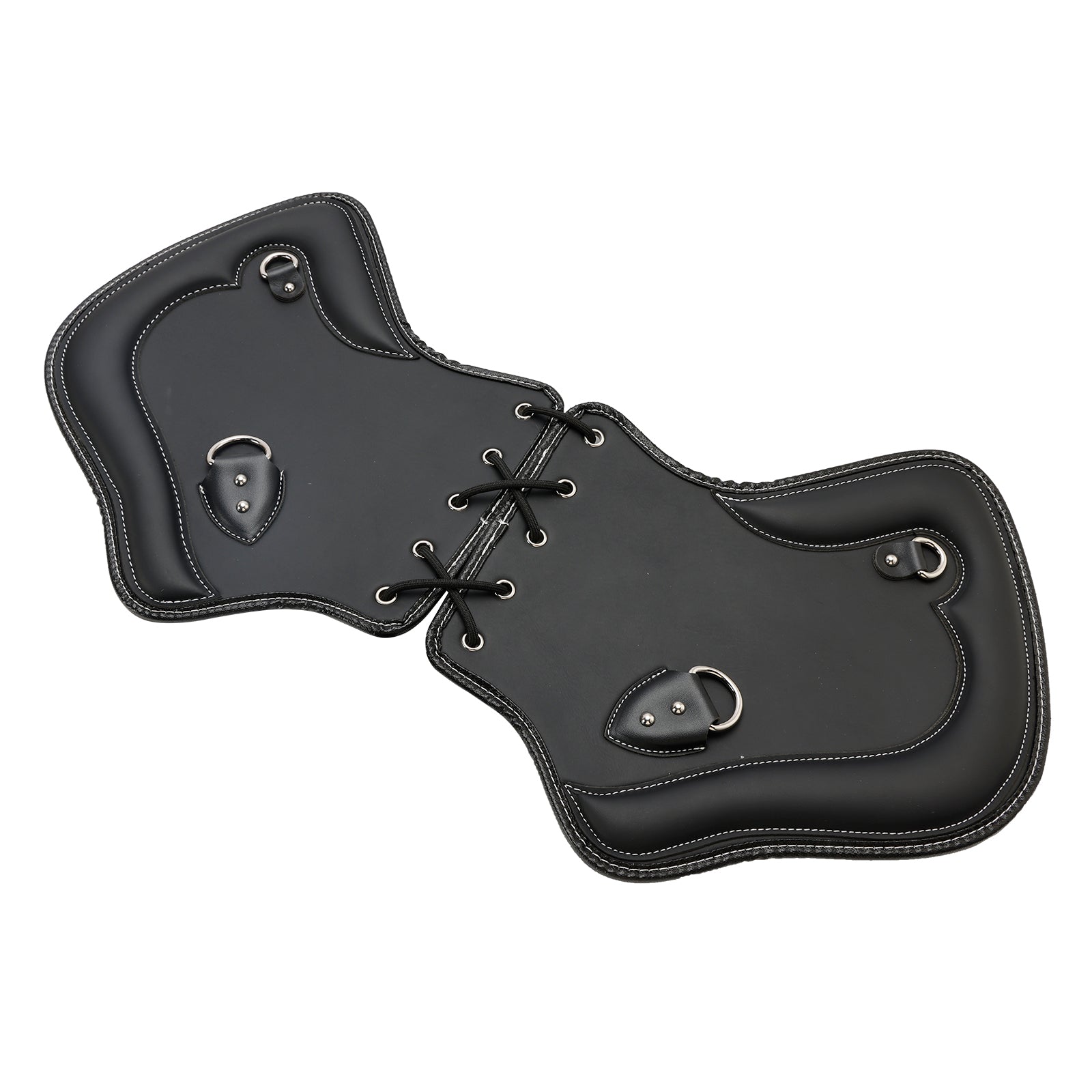 2Pcs Universal Heat Saddle Shield Deflector Blackb For Flhxs Glide Rider Fxdwg Brown