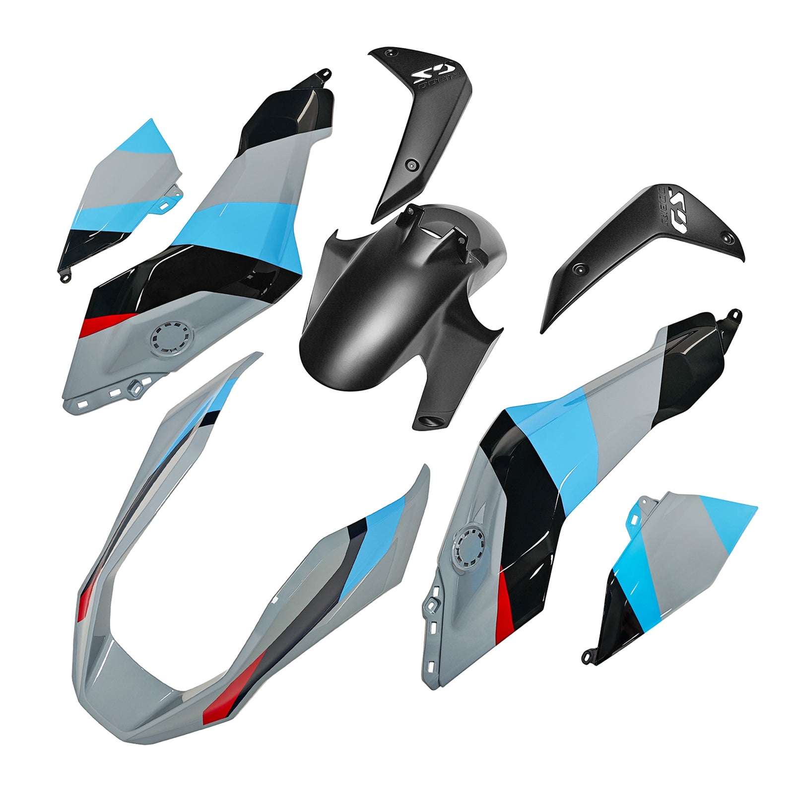 Amotopart 2024-2025 BMW R1300GS Grey Light Blue Fairing Kit