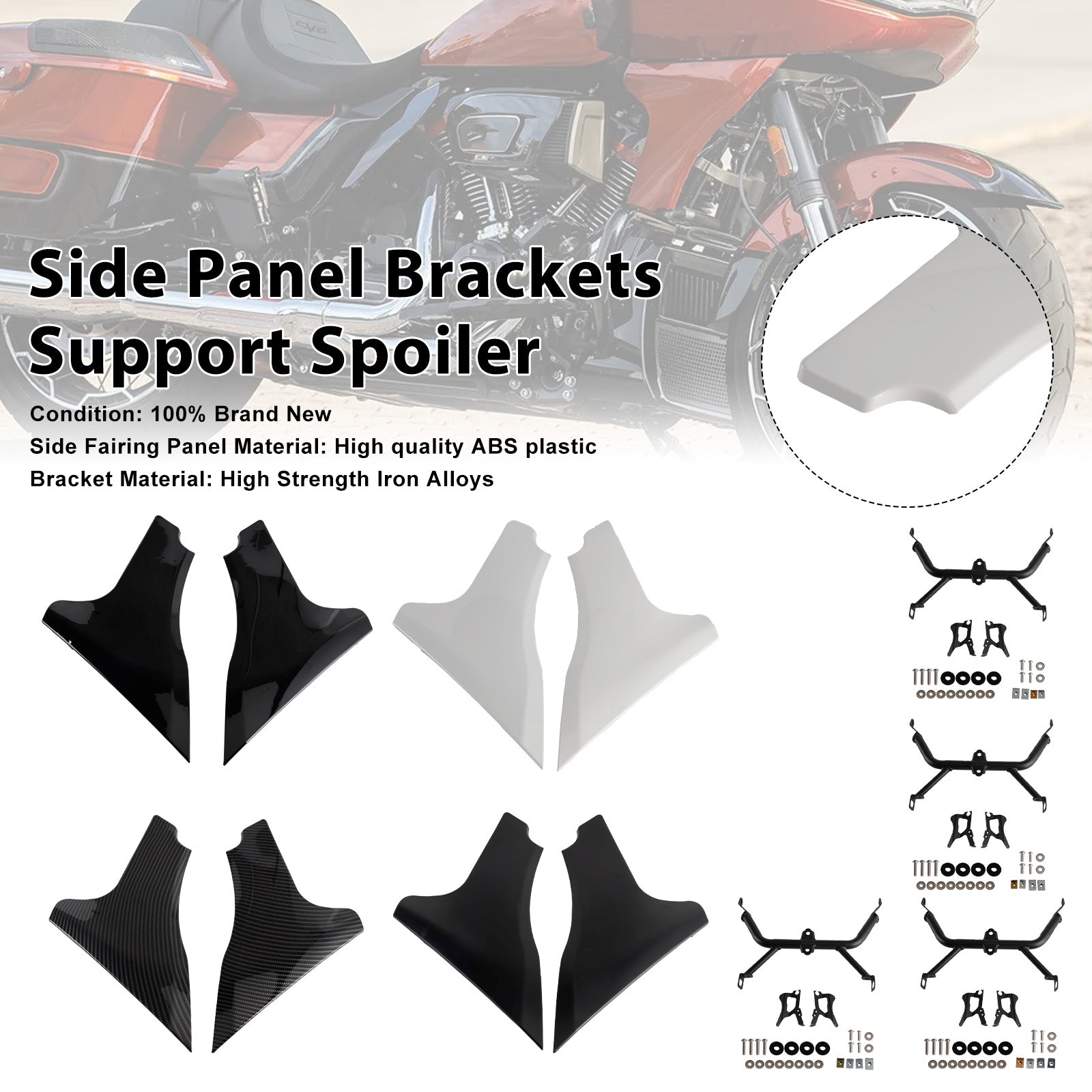 23-25 CVO 121 117 Road Glide FLTRXSESide Panel Brackets Support Spoiler