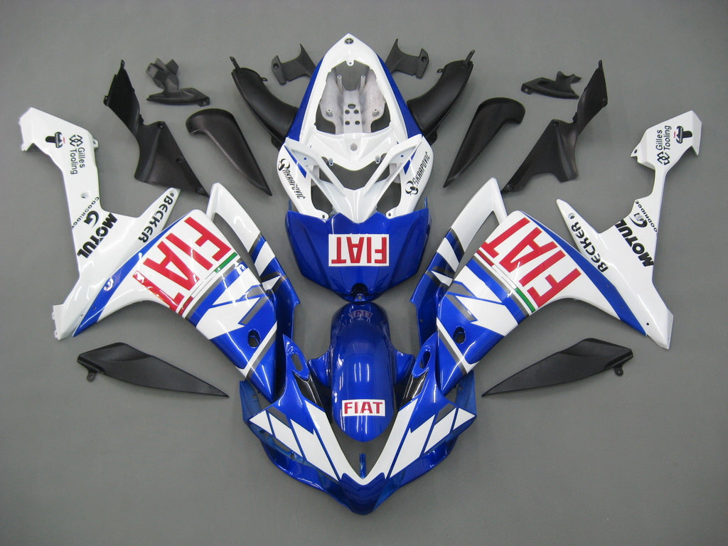 Amotopart 2007–2008 Yamaha YZF 1000 R1 Verkleidungsset in Weiß und Blau